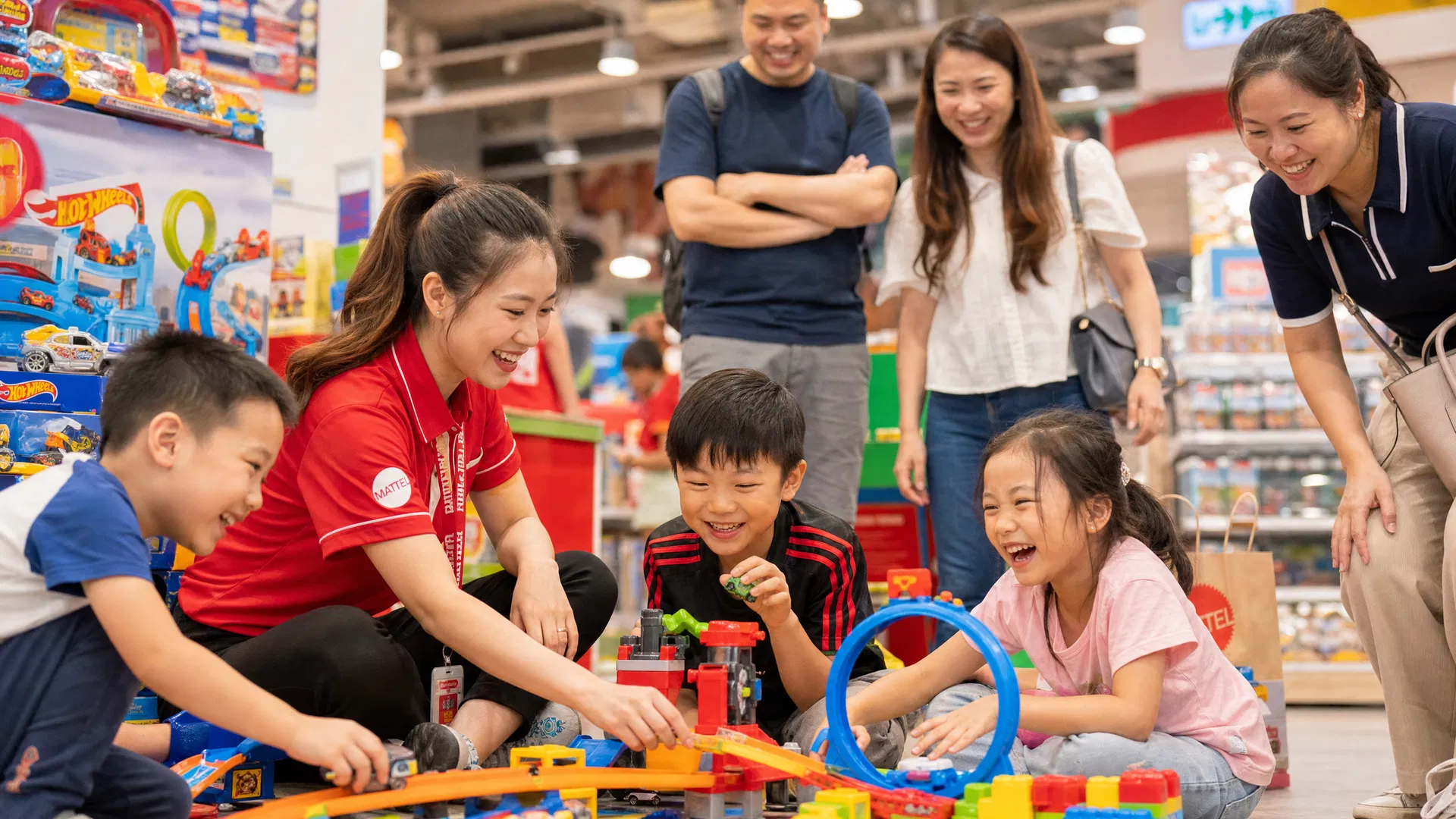 Mattel 推廣員陪小朋友玩玩具