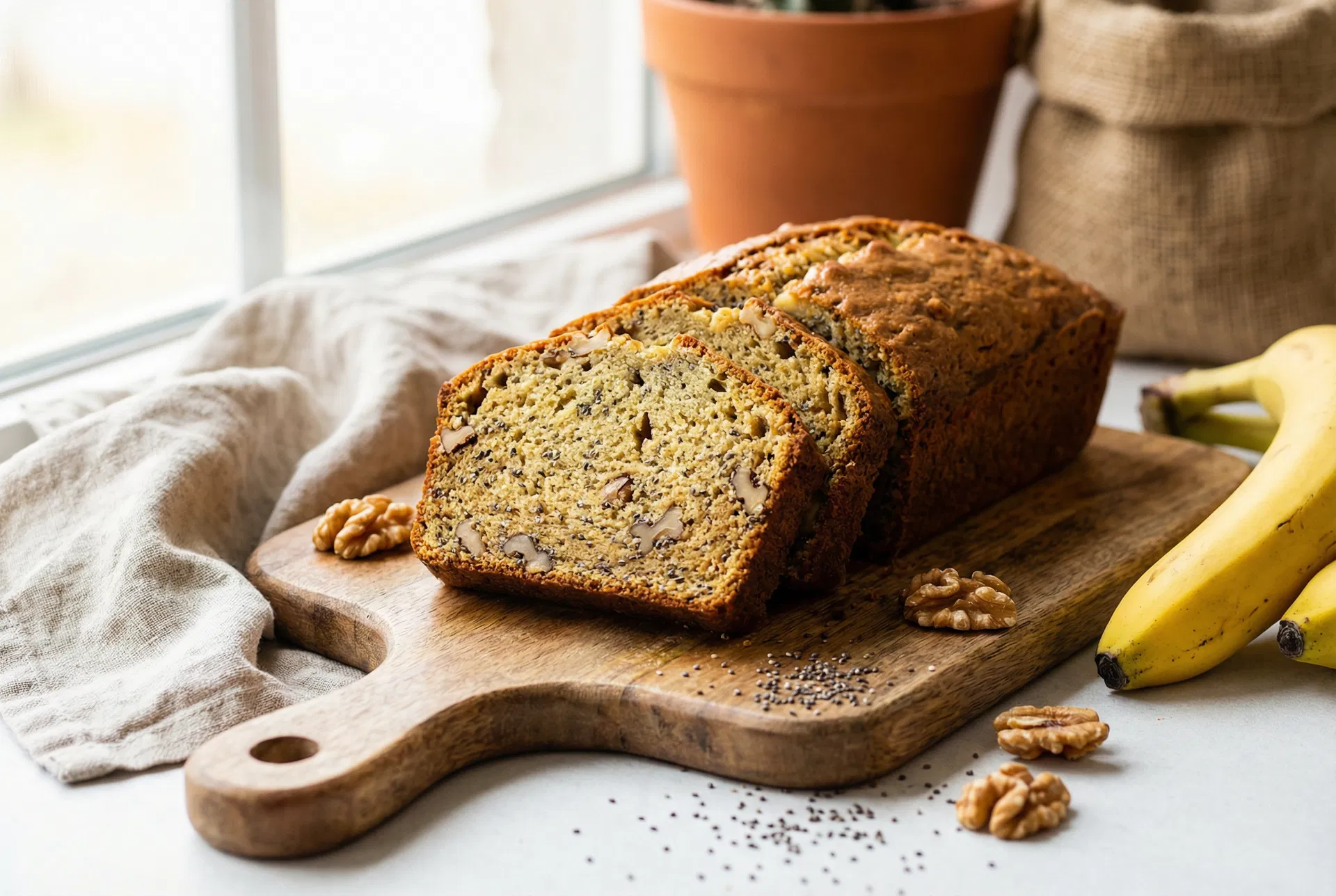 Decadent Banana Nut Chia Bread