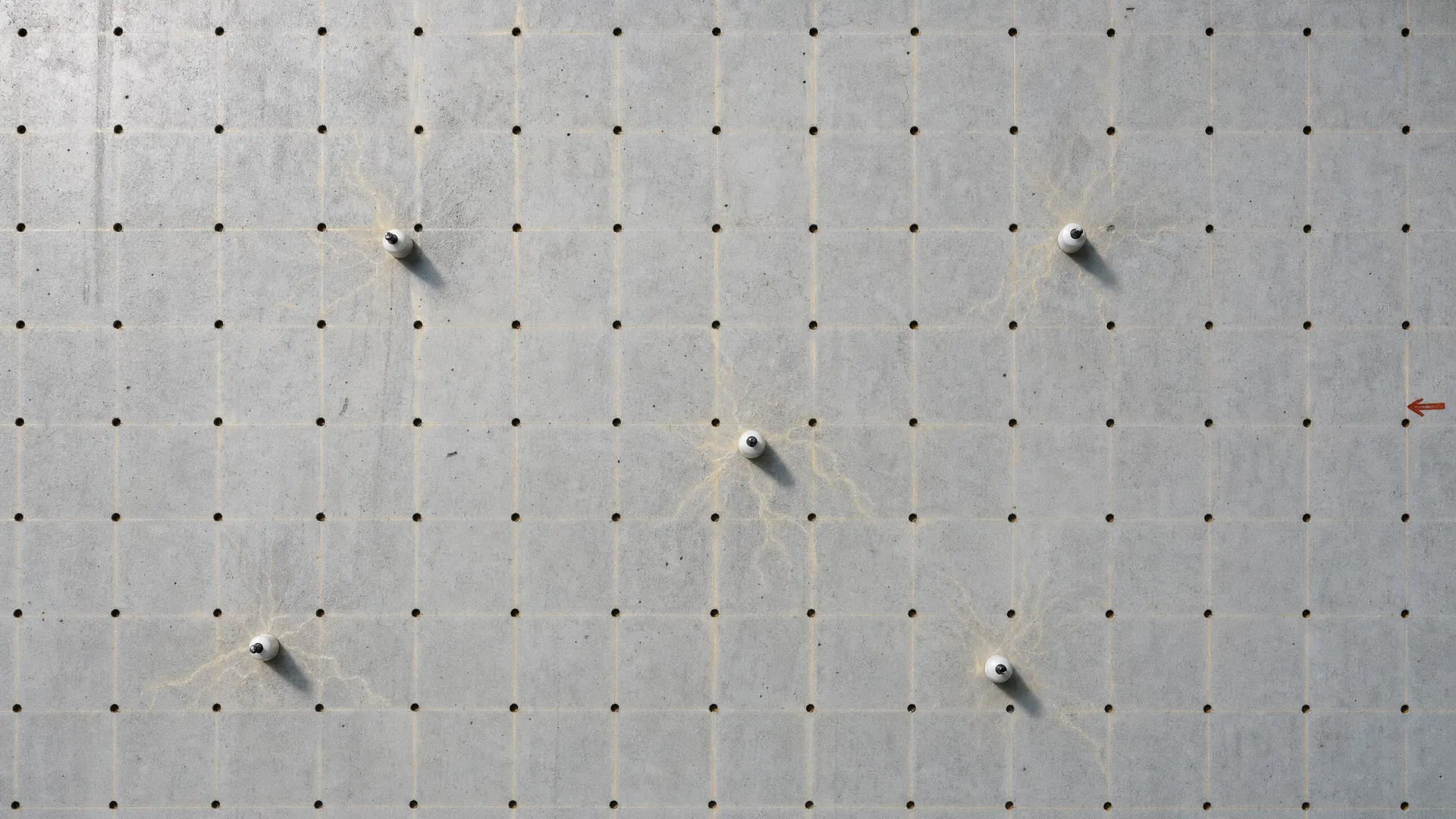 500mm 標準孔位網格施工現場