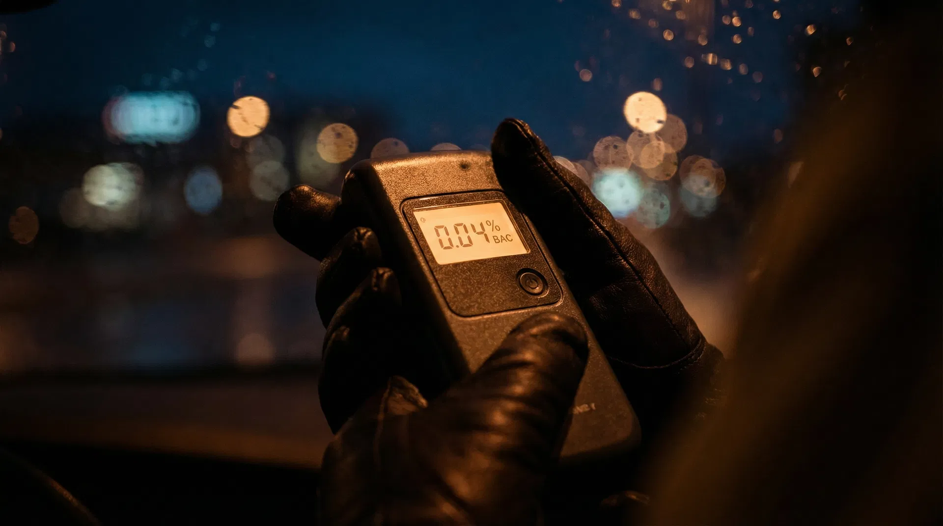 Teste de bafômetro em operação da Lei Seca