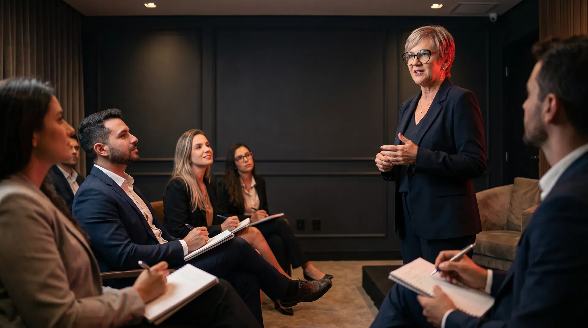 Isabel Trier mentorando pessoas em uma imersão