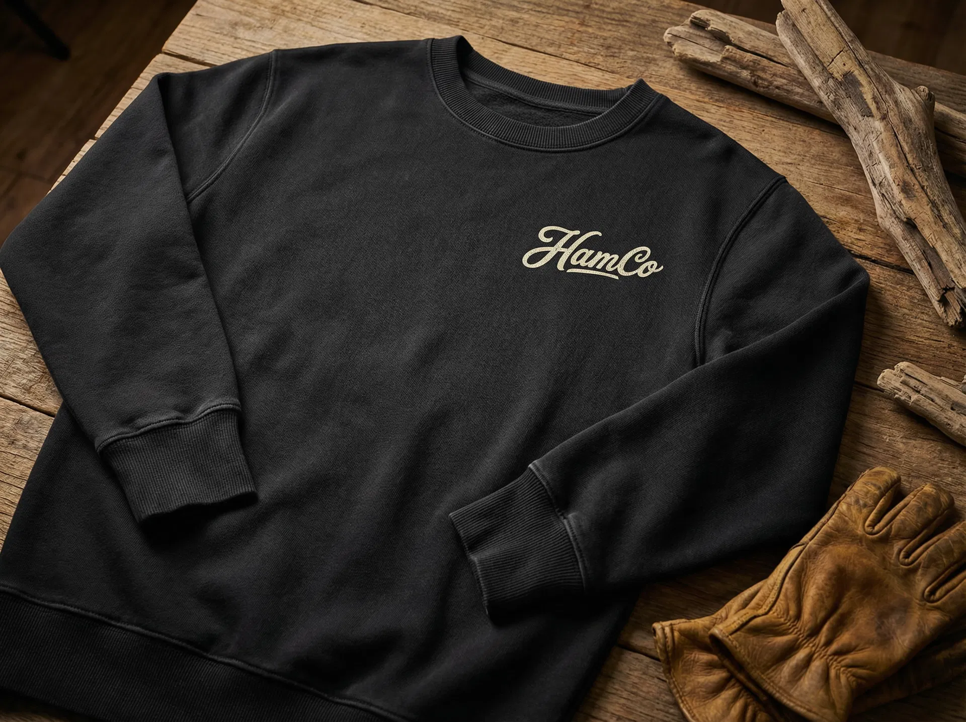 The Standard Crewneck — Faded Black