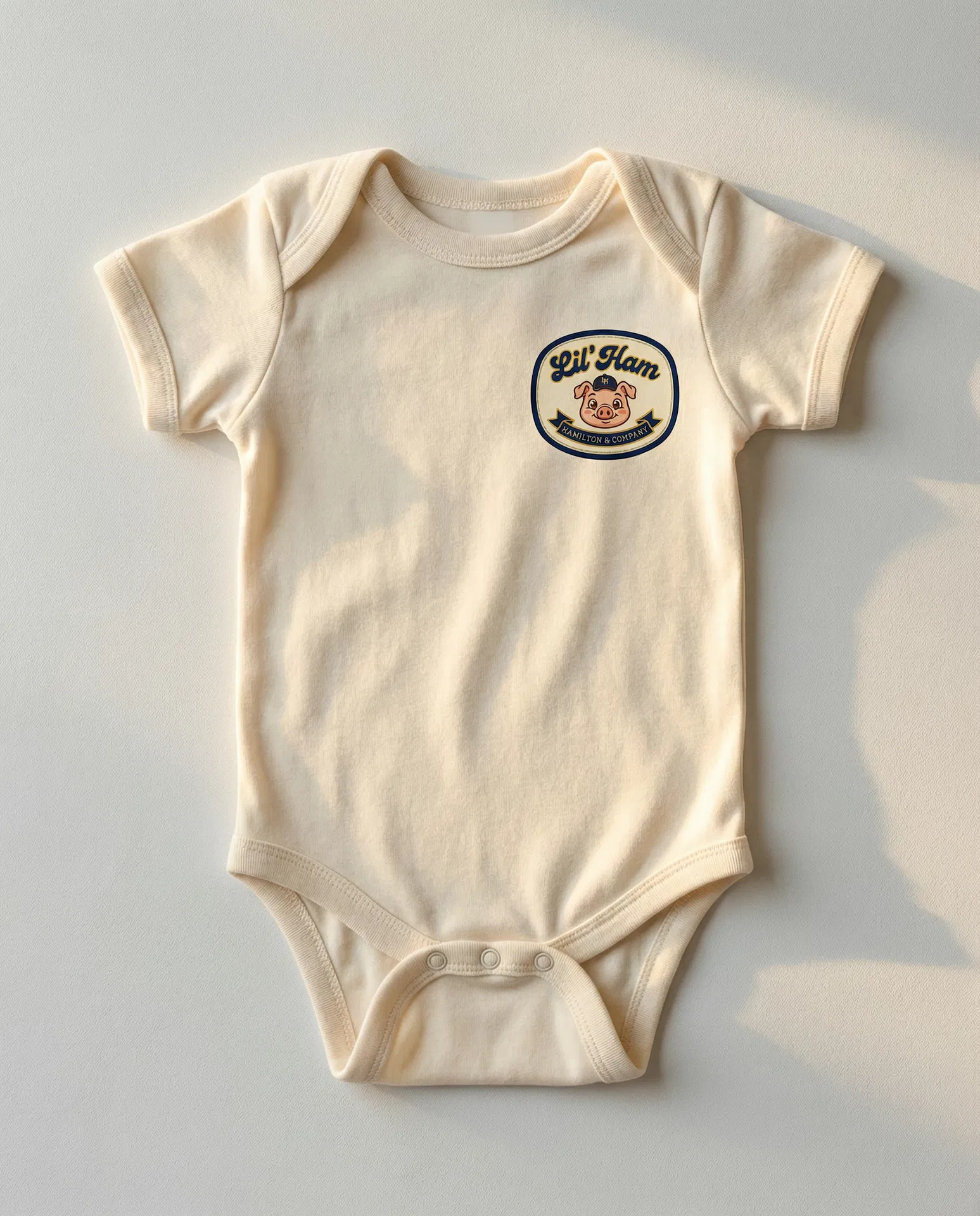 Lil' Ham Onesie in Natural Cream