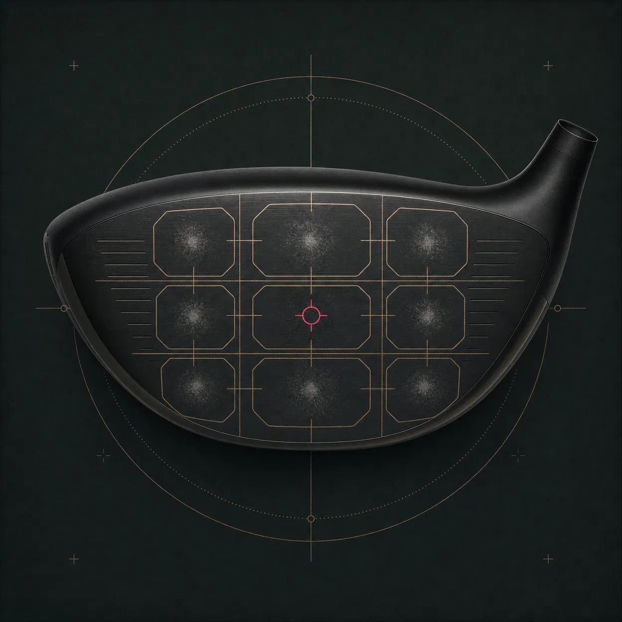 Driver face strike-location grid