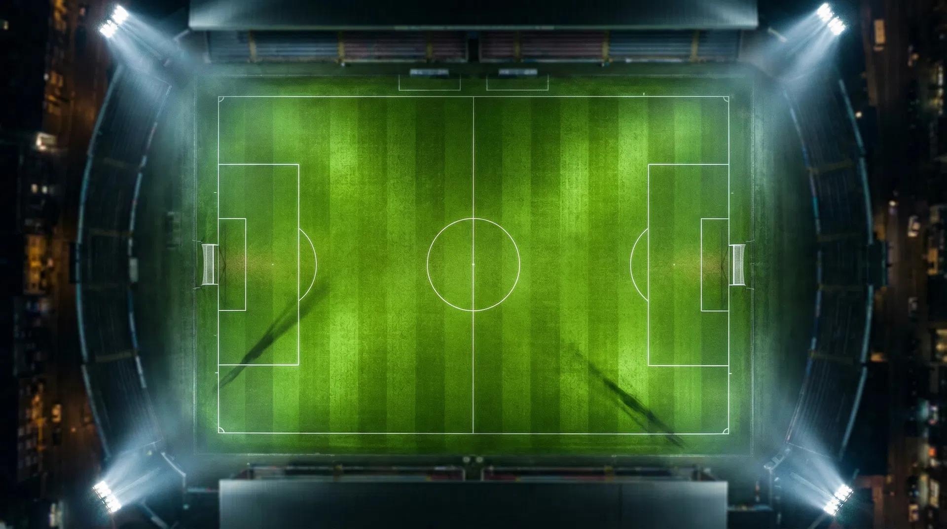 Football pitch aerial view