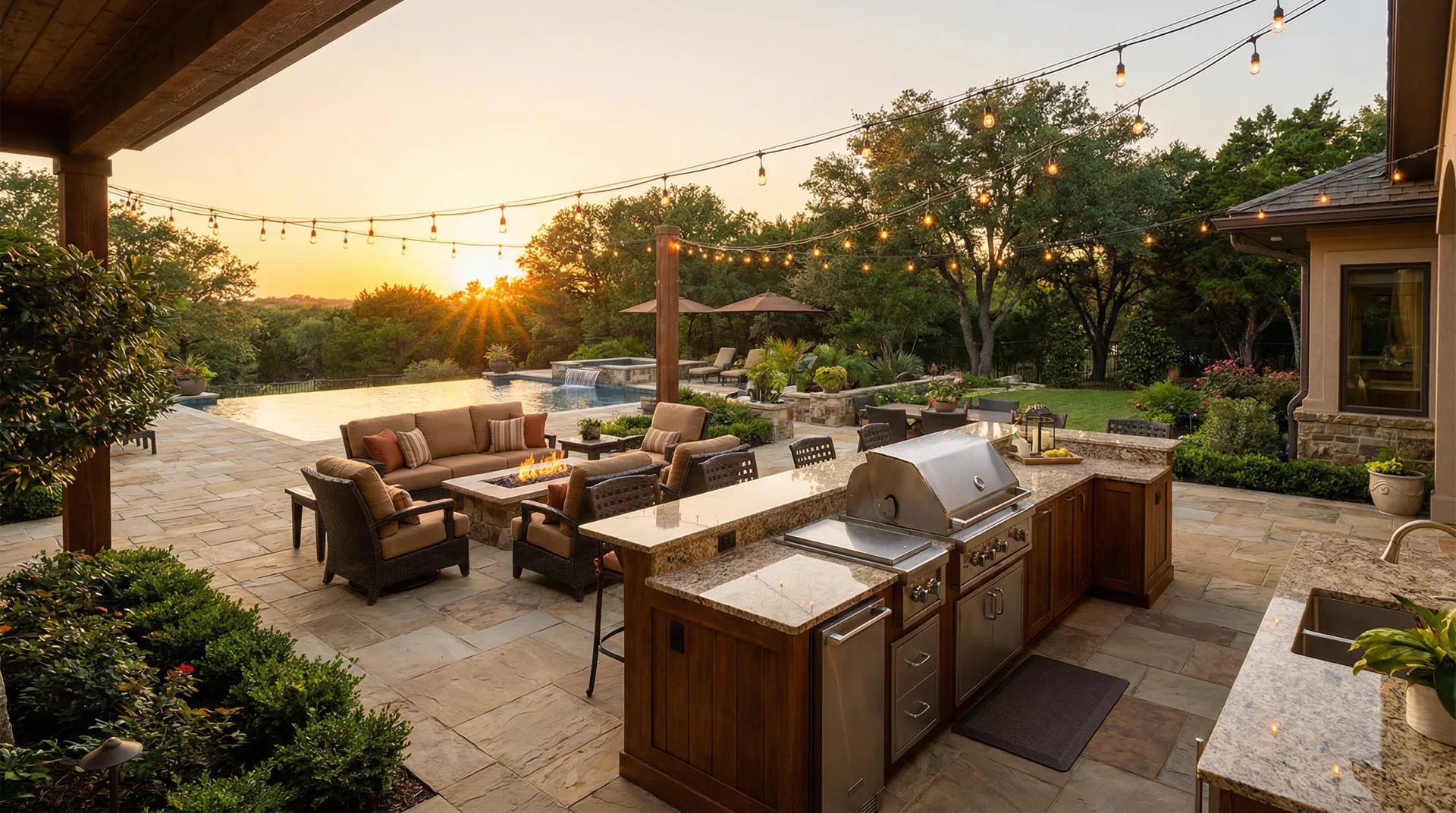 Luxury outdoor living space