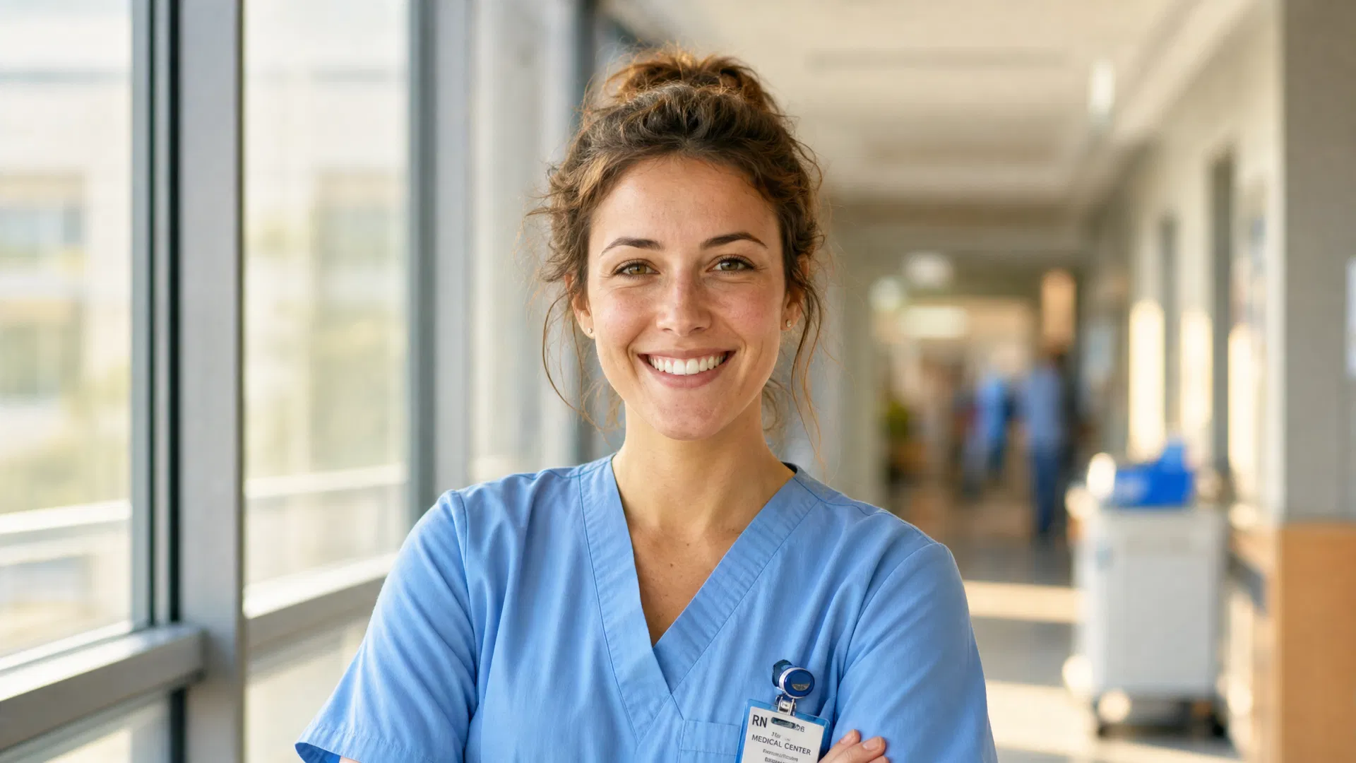 Pflegekraft im modernen Krankenhaus