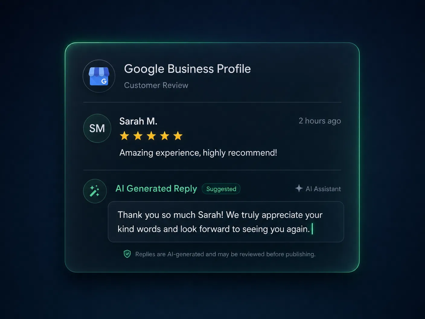 AI review reply demo