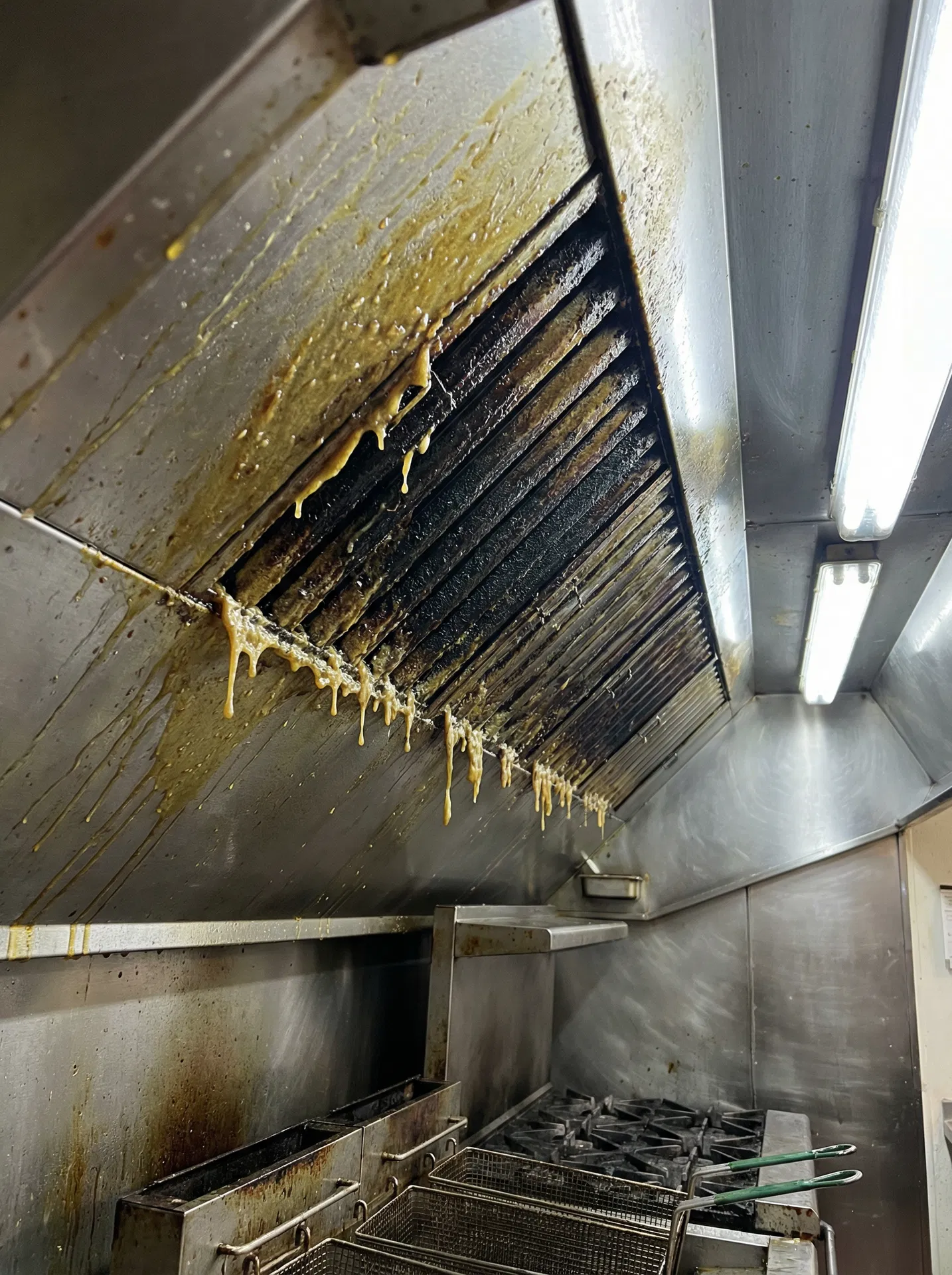 Exhaust Hood before cleaning