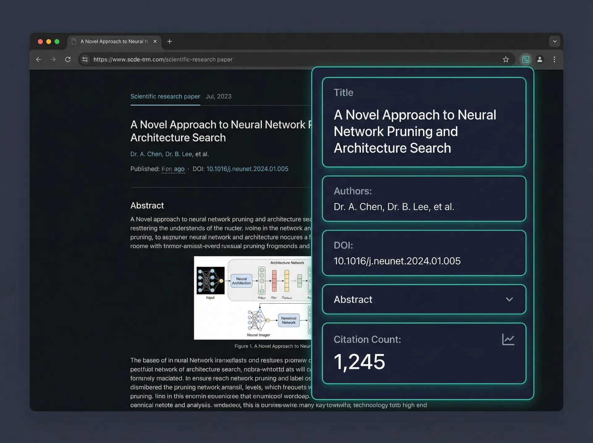 文献信息提取界面