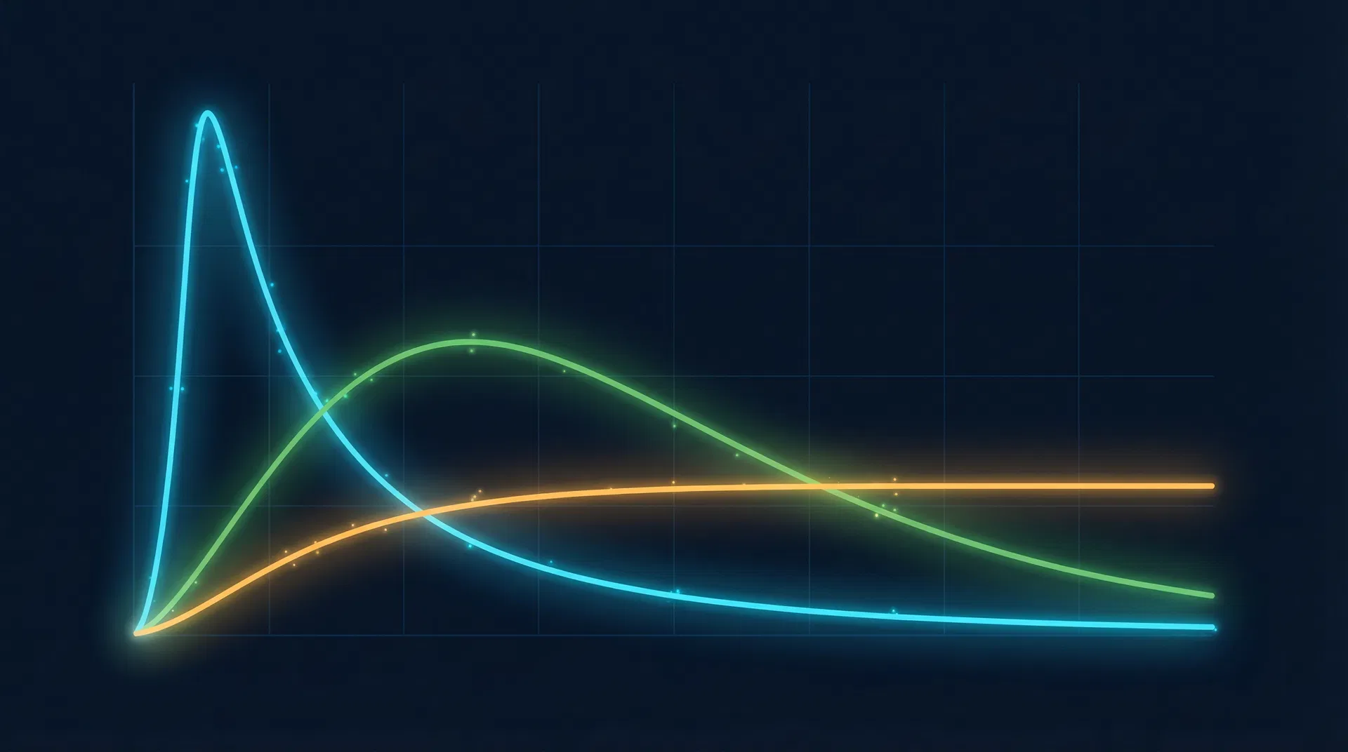 药物浓度-时间曲线示意