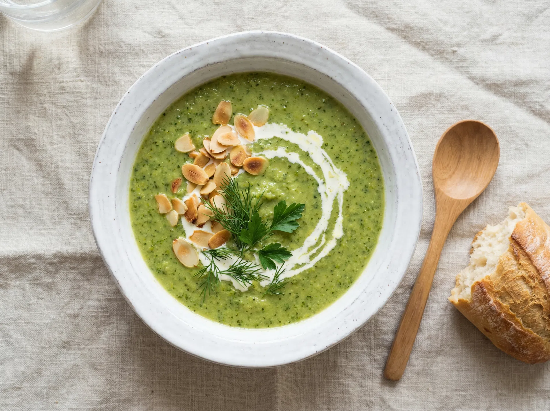 Brokkoli-Mandel-Suppe