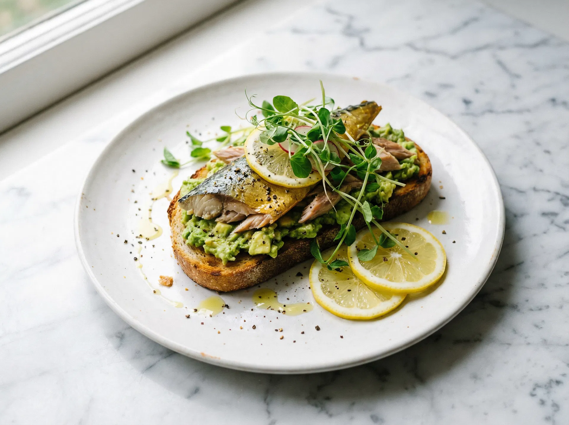 Makrelen-Toast mit Avocado