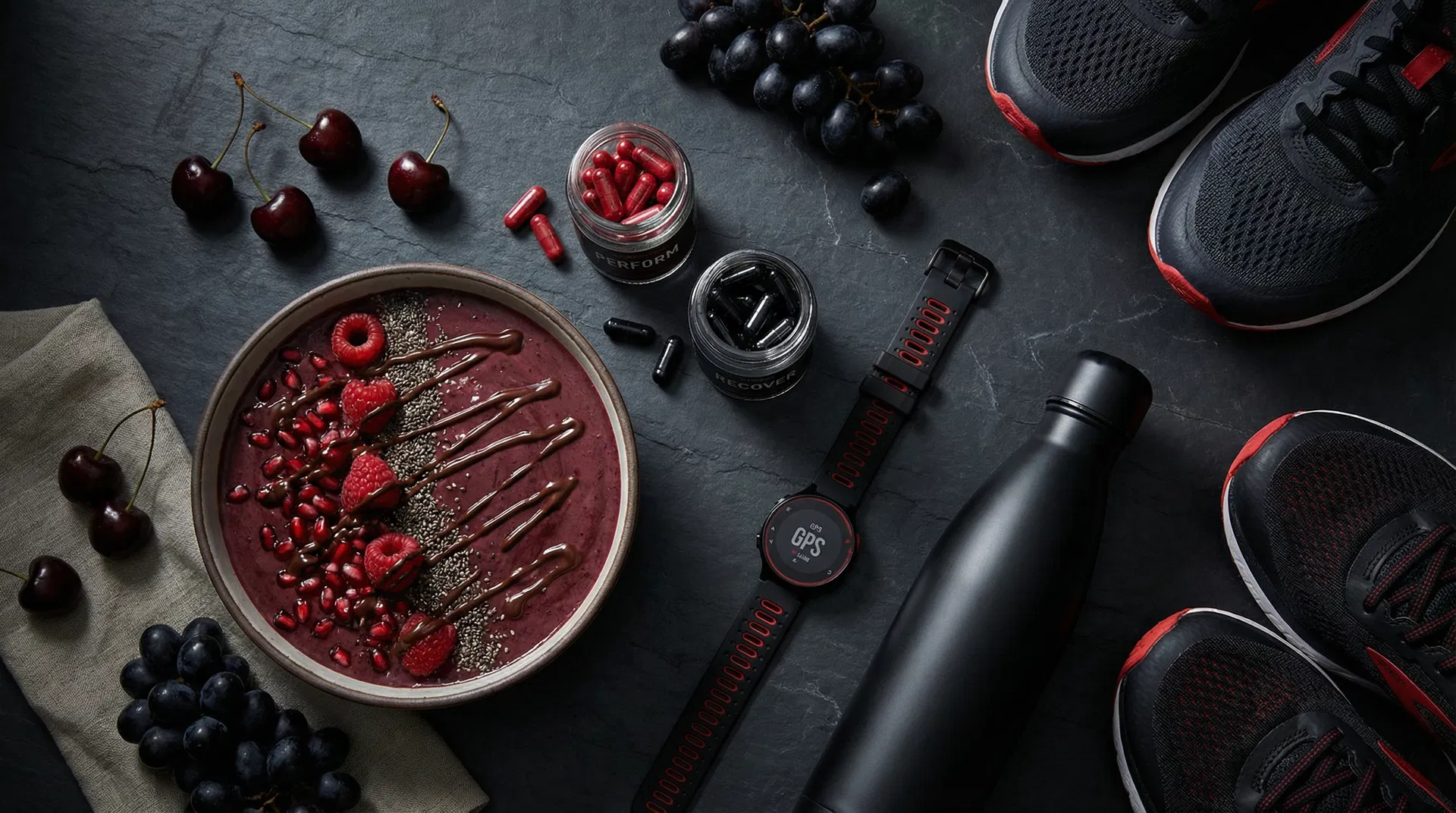 Athletic nutrition and wellness setup