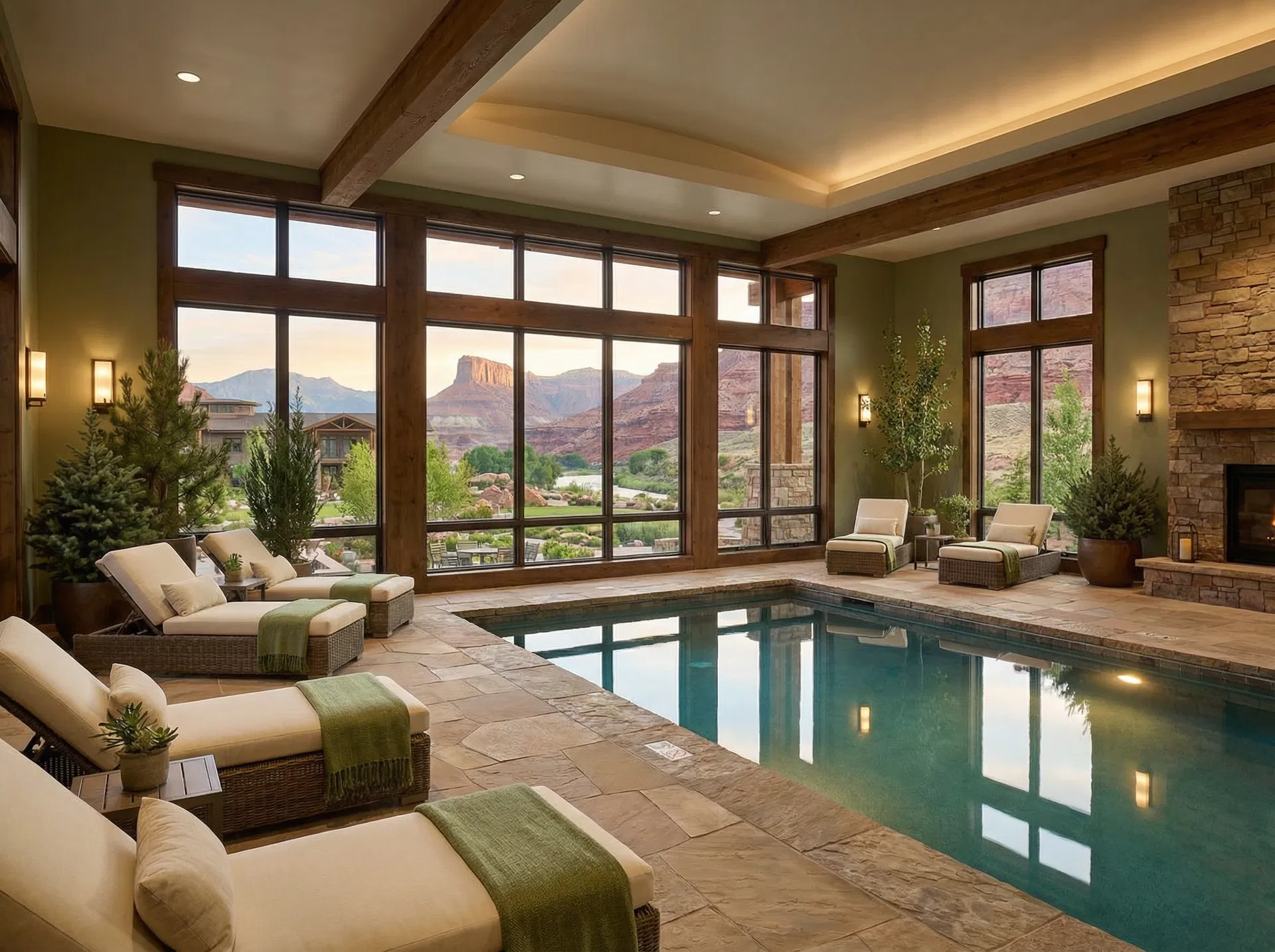 Indoor pool and wellness spa center