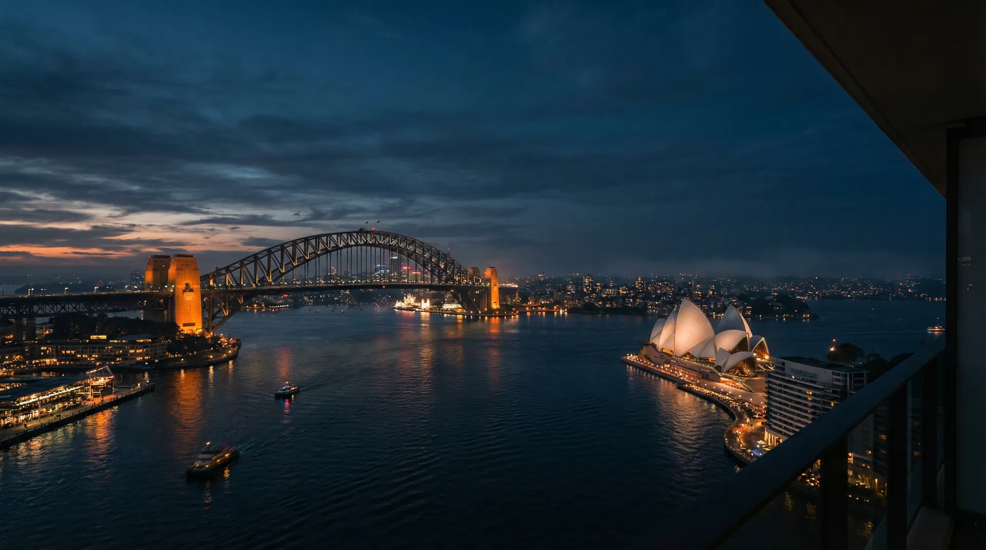 Sydney Harbour at twilight