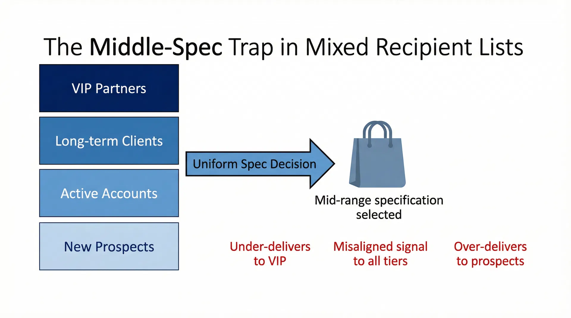 Why Mixed Recipient Lists Push Corporate Gift Procurement Into a Middle-Spec Trap