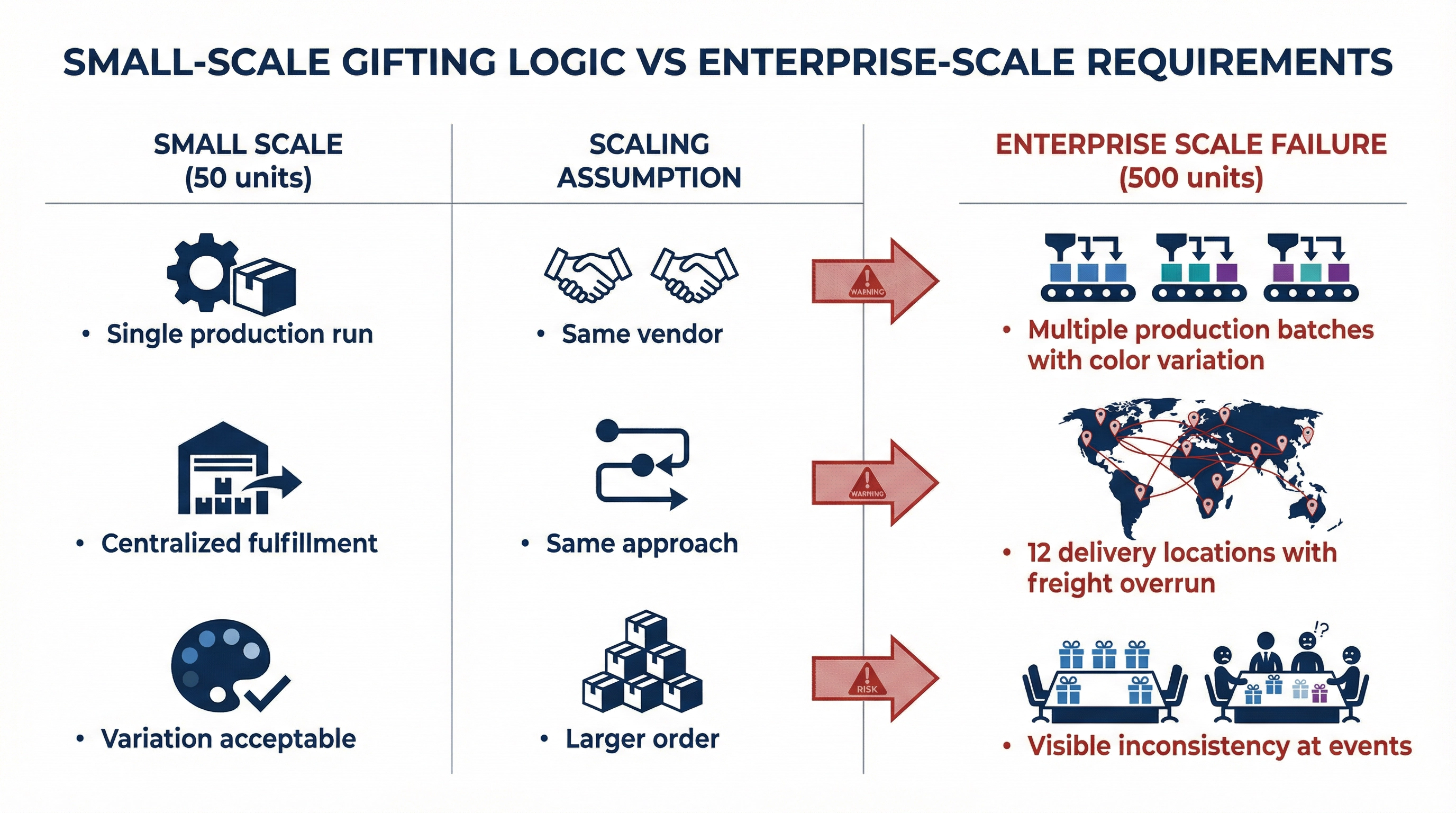 The Gift Program Scaling Inflection Point: Why Enterprise-Volume Orders Fail When Built on Small-Scale Program Architecture