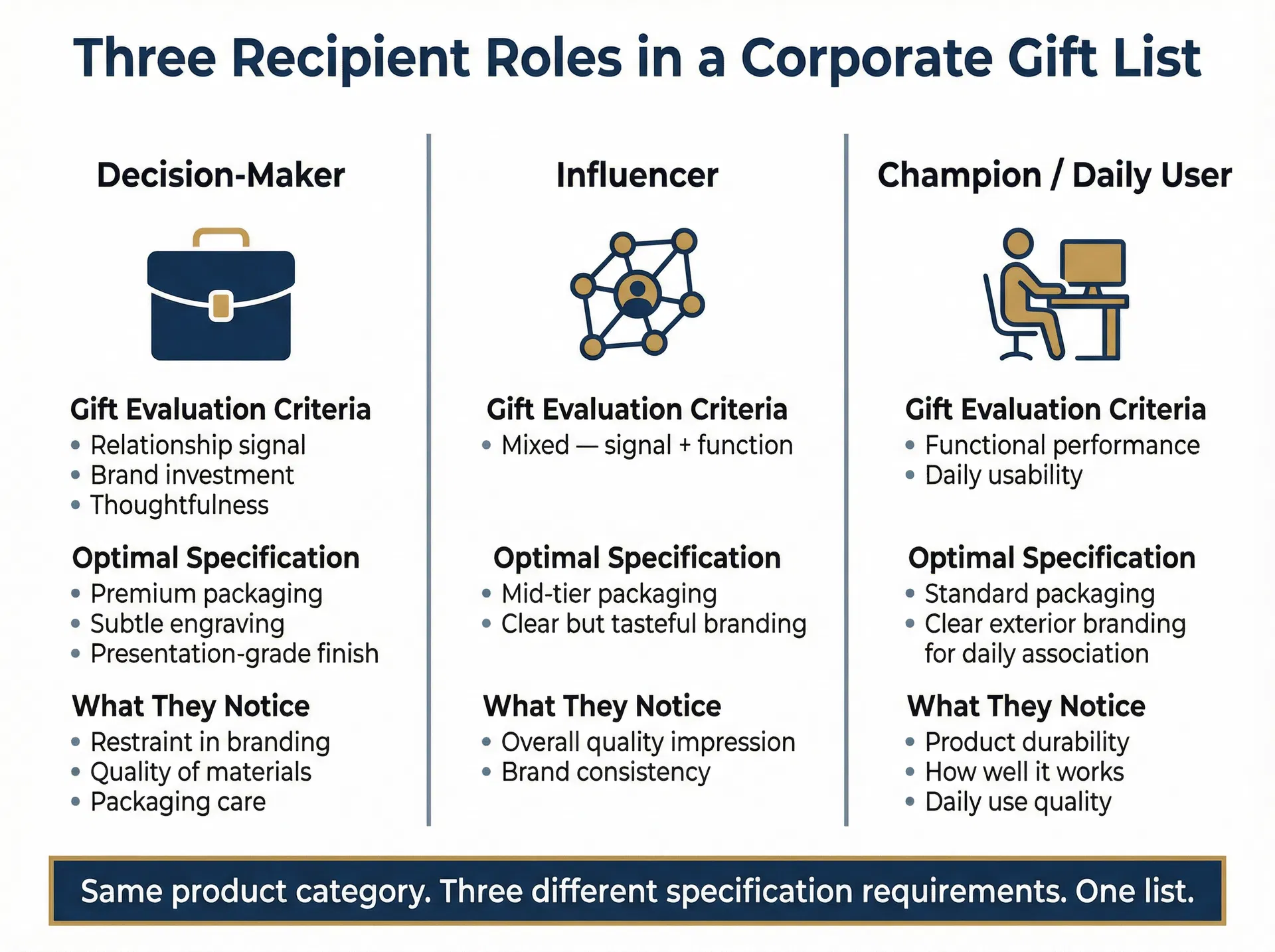 The Recipient Role Conflation Trap: Why Applying a Single Gift Specification to a Mixed-Role List Systematically Underserves Decision-Makers, Influencers, and Champions Simultaneously