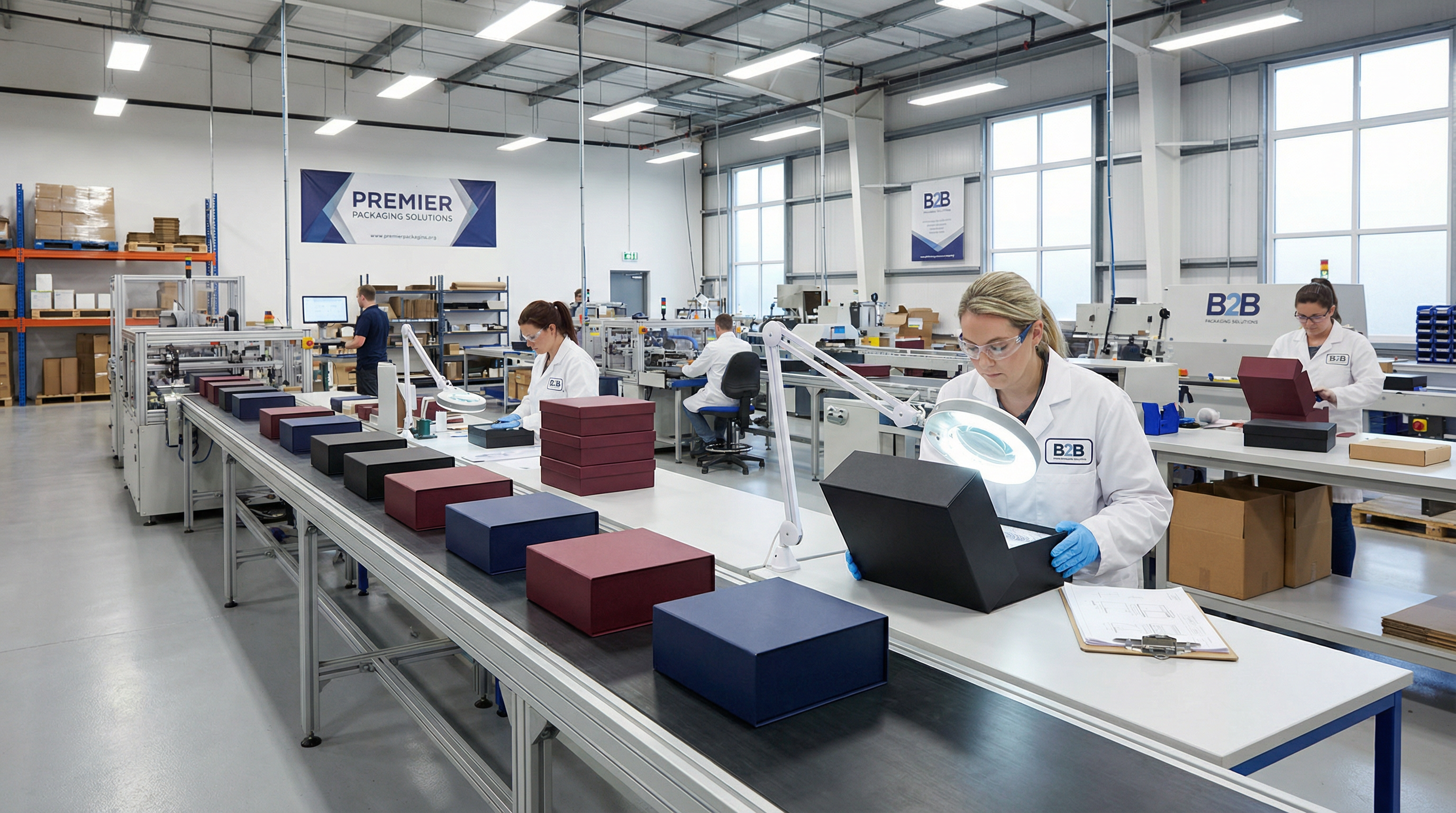 Corporate gift box manufacturing and quality control process