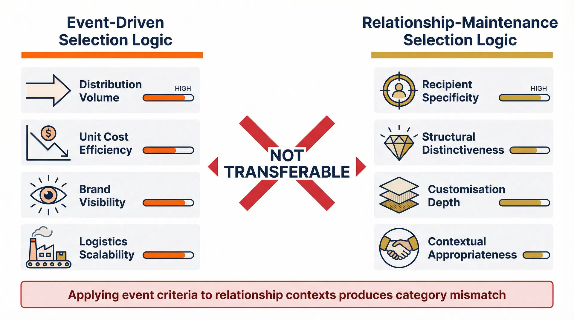 Why Event Gift Category Logic Fails When Applied to Relationship-Maintenance Custom Gift Box Programmes in the UAE