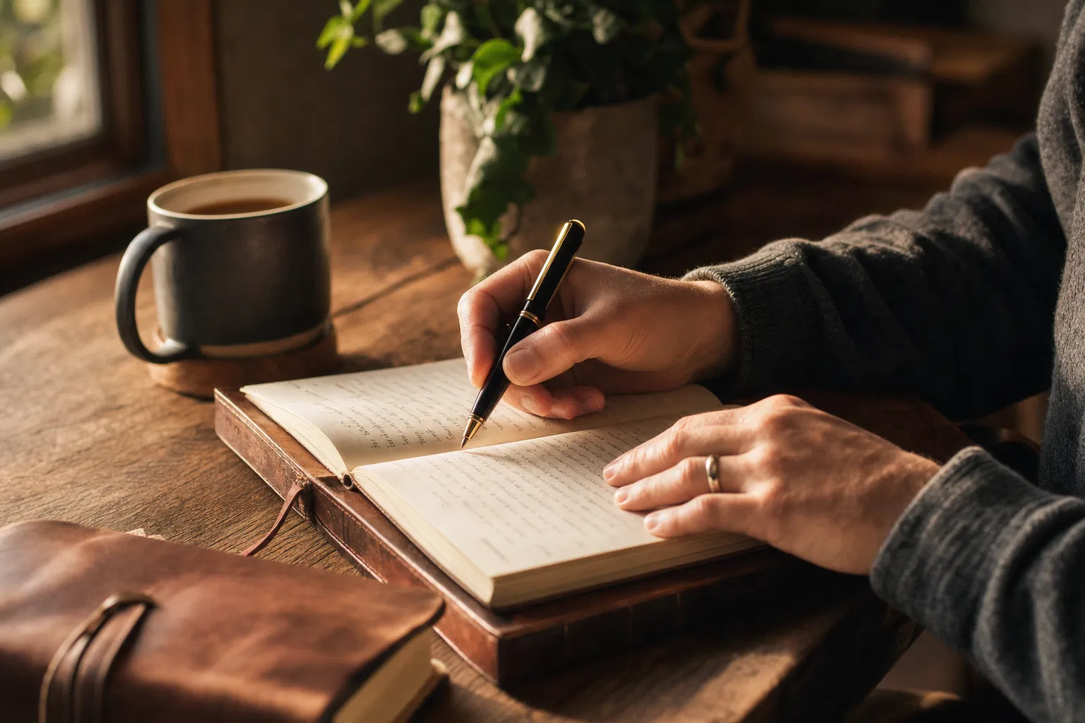 Writing in a journal