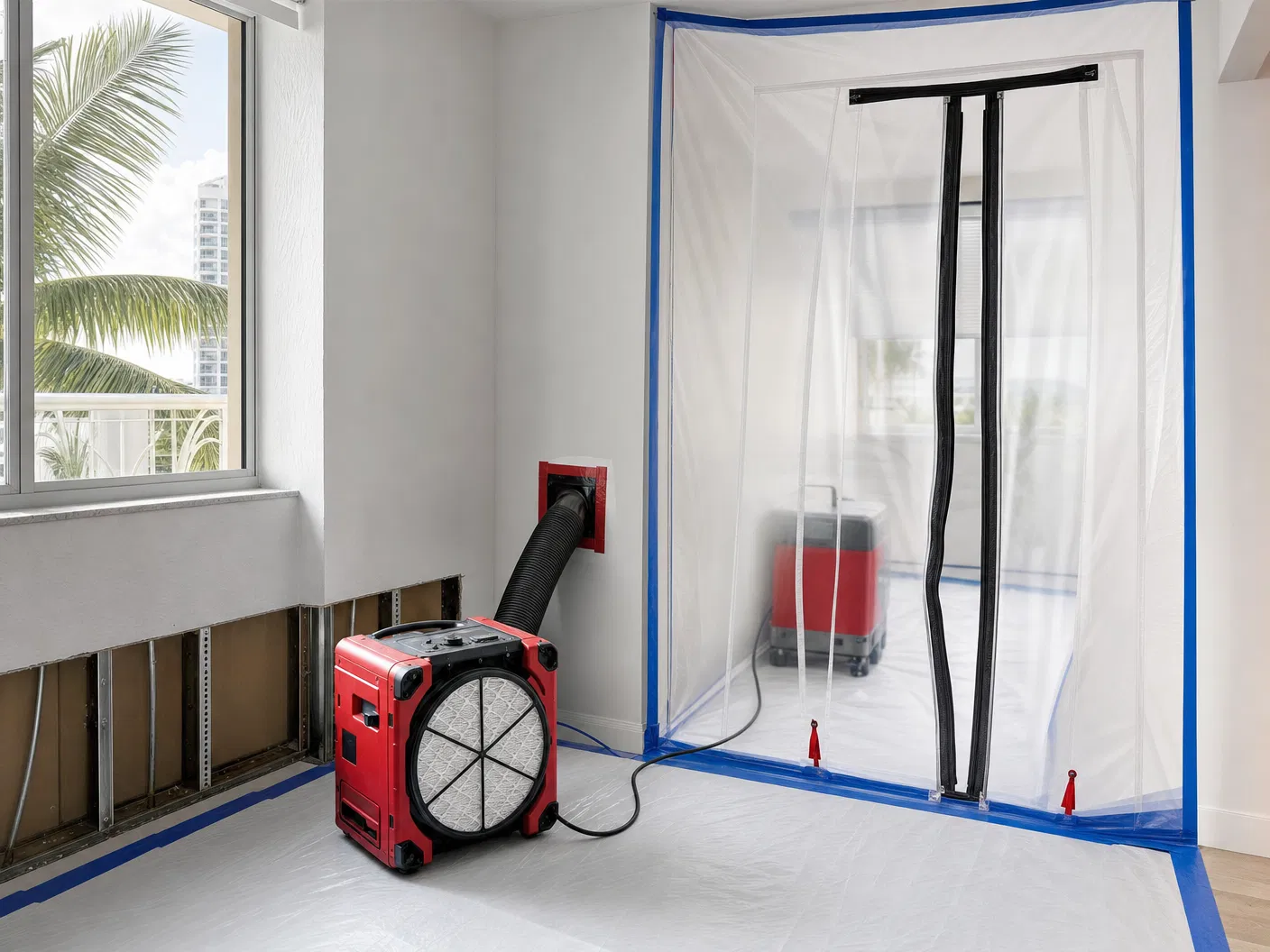 Mold, Moisture & Containment service example