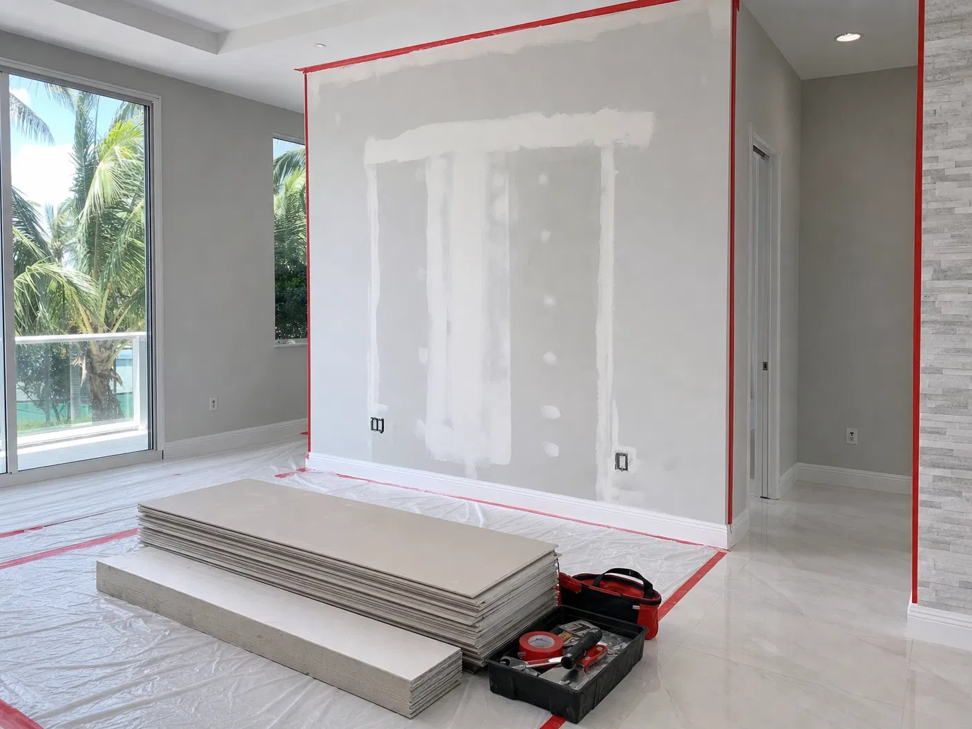 Drywall, Painting & Reconstruction service example