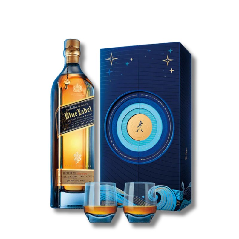 約翰走路 藍牌 團圓對杯組禮盒