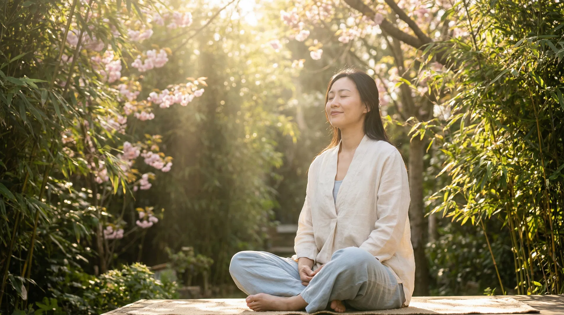 寧靜的冥想場景
