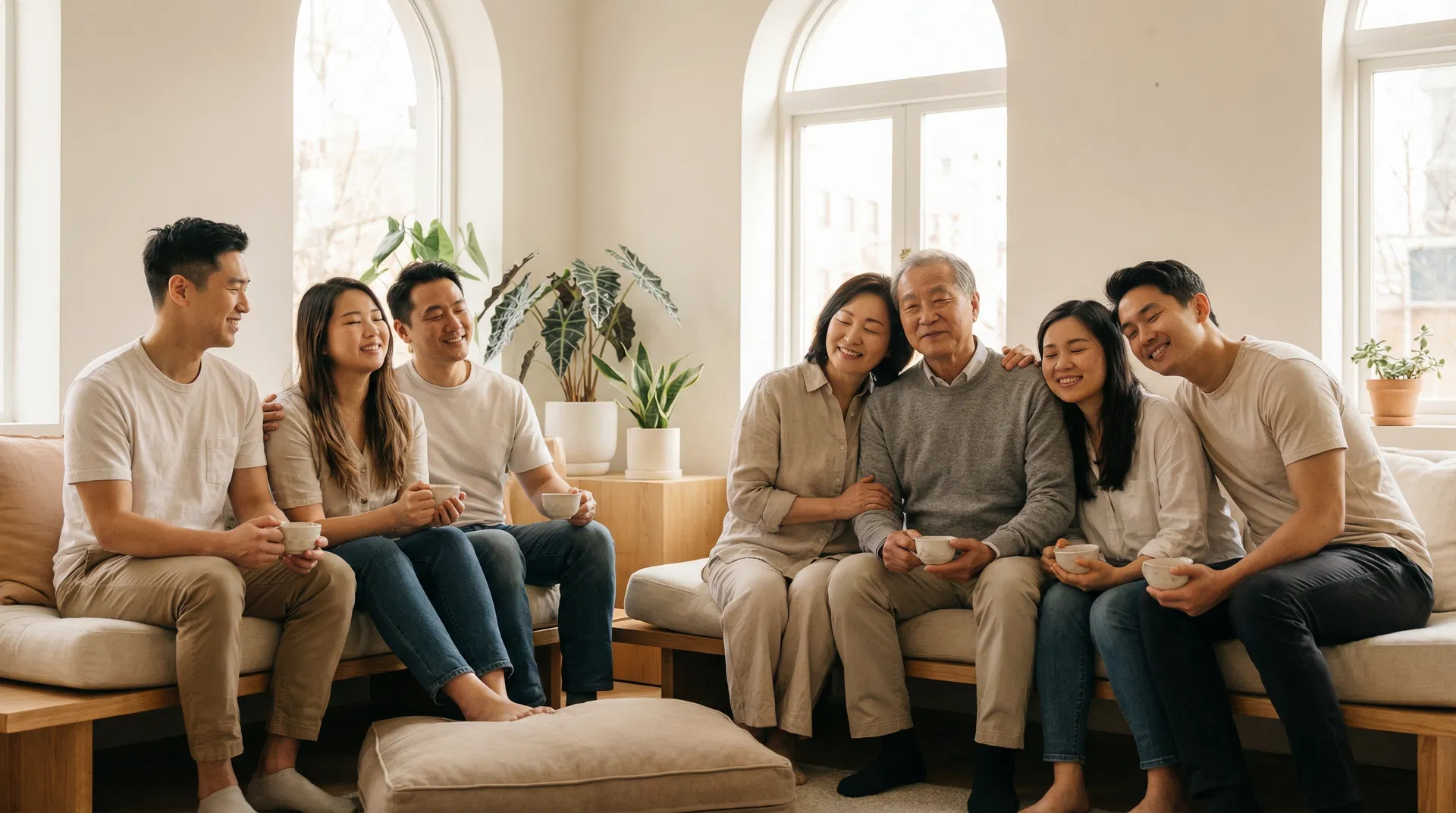 平靜喜悅的人們