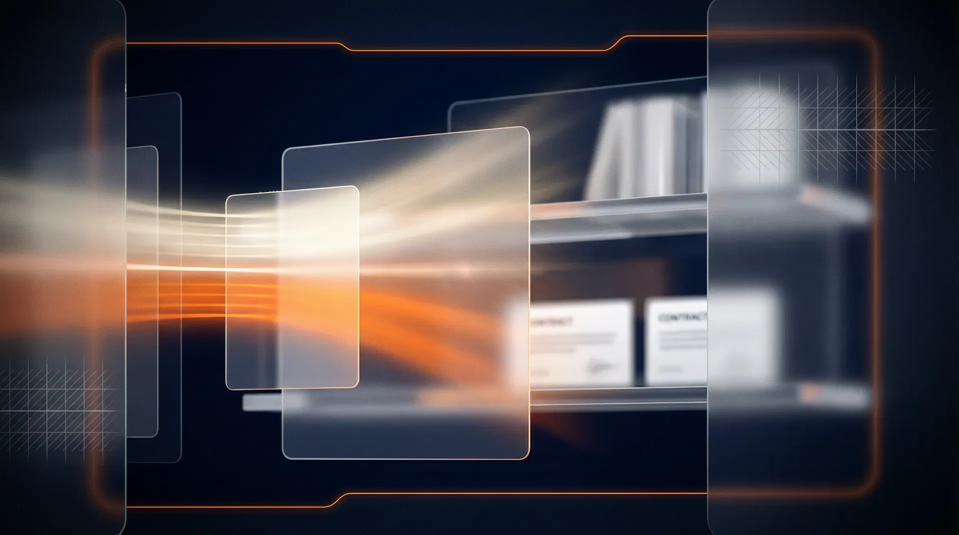 Ilustração abstrata do portal de contratos