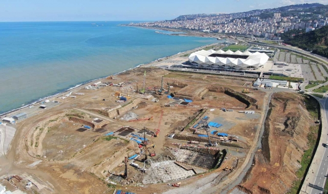 Deniz dolgusuna inşa edilecek Trabzon Şehir Hastanesi için 400 fore kazık çakılacak