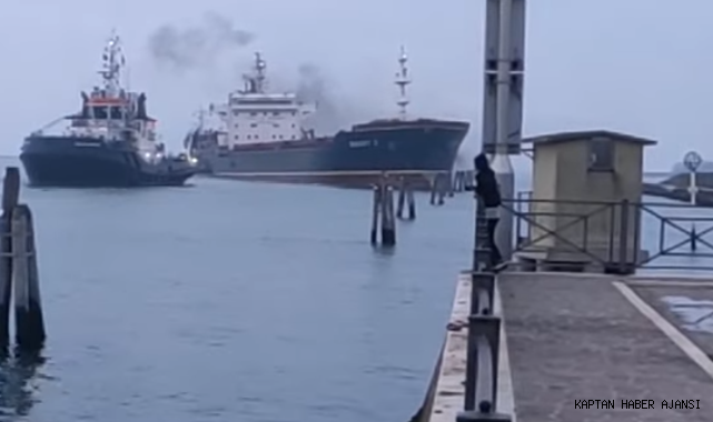 Türk sahipli gemi İtalya'da karaya oturmaktan son anda kurtarıldı! (Video)