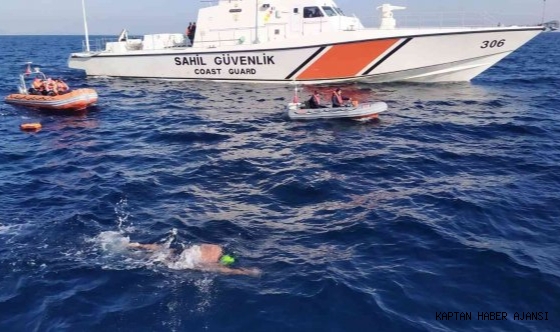 İskenderun körfezinde açık deniz yüzme maratonu tamamlandı!