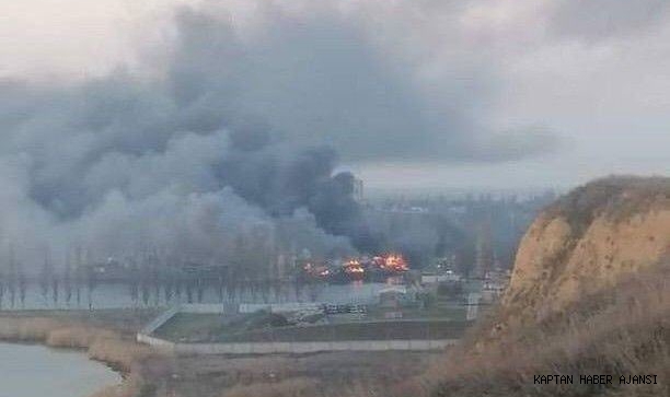 Ochakiv Limanı Rus bombalarının hedefi oldu: Patlamanın ardından yangın çıktı!
