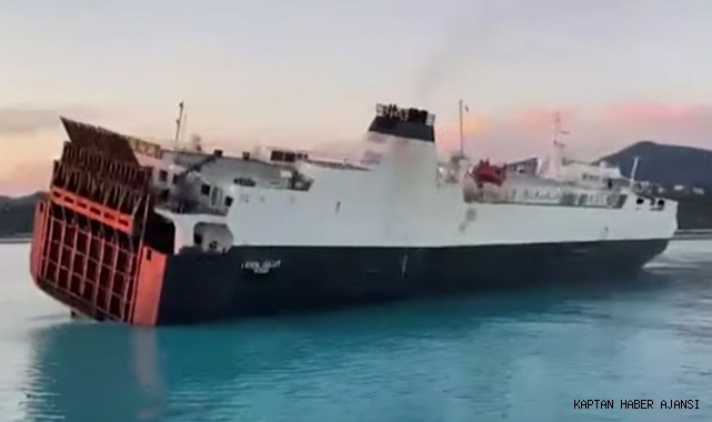 Yan yatan Lider Bulut isimli Ro/Ro gemisi kasıtlı olarak karaya oturtuldu
