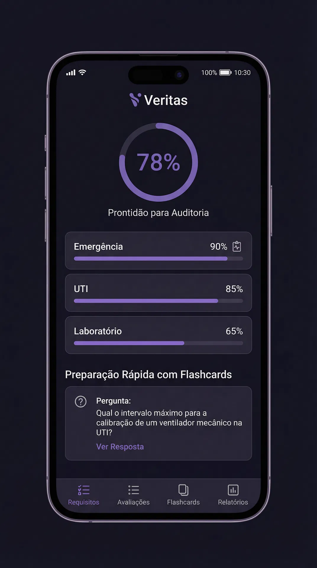 Veritas - Versão mobile da plataforma de conformidade