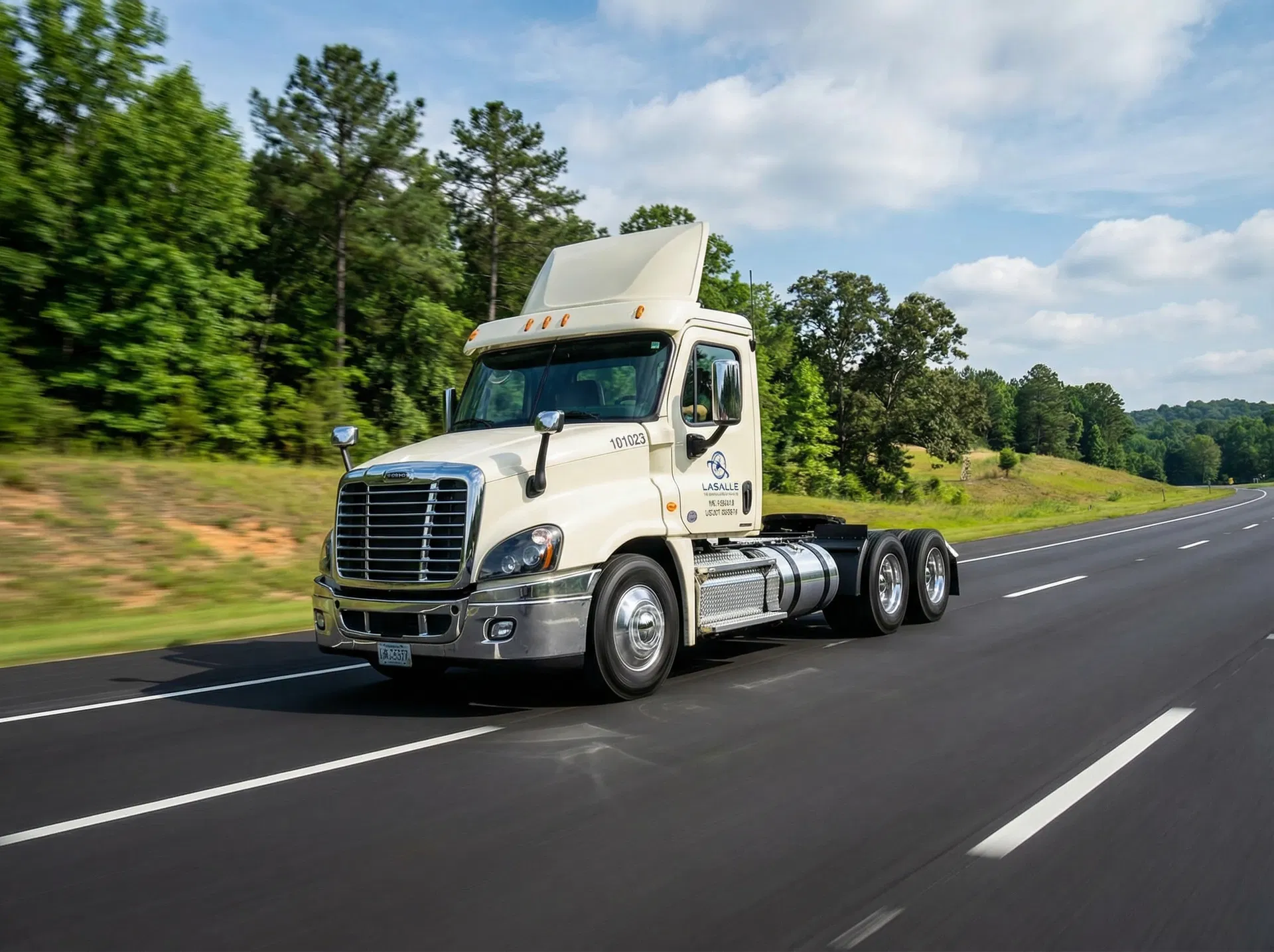 LaSalle day cab tractor on highway