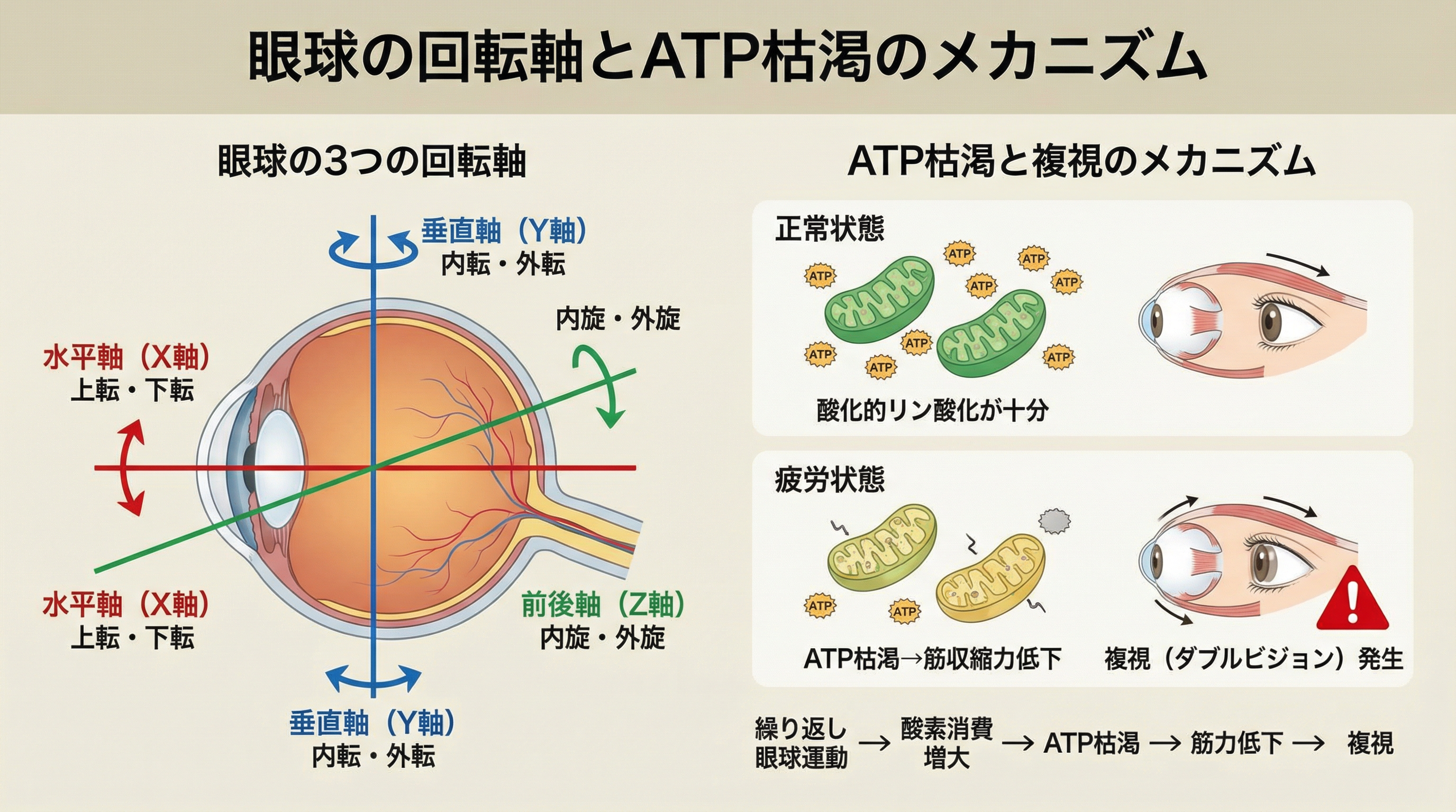 エネルギー代謝と眼球運動の関係