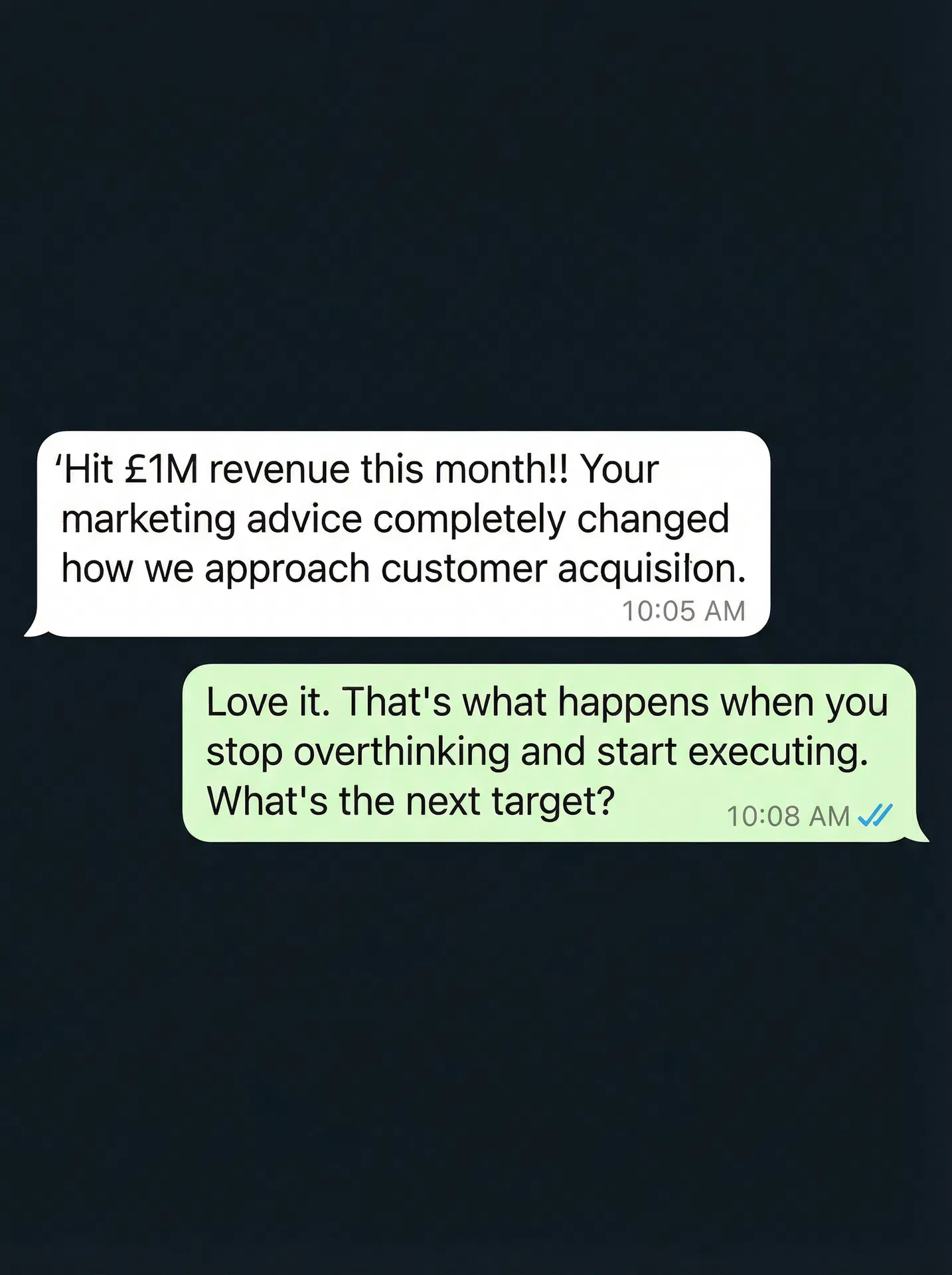 Testimonial message