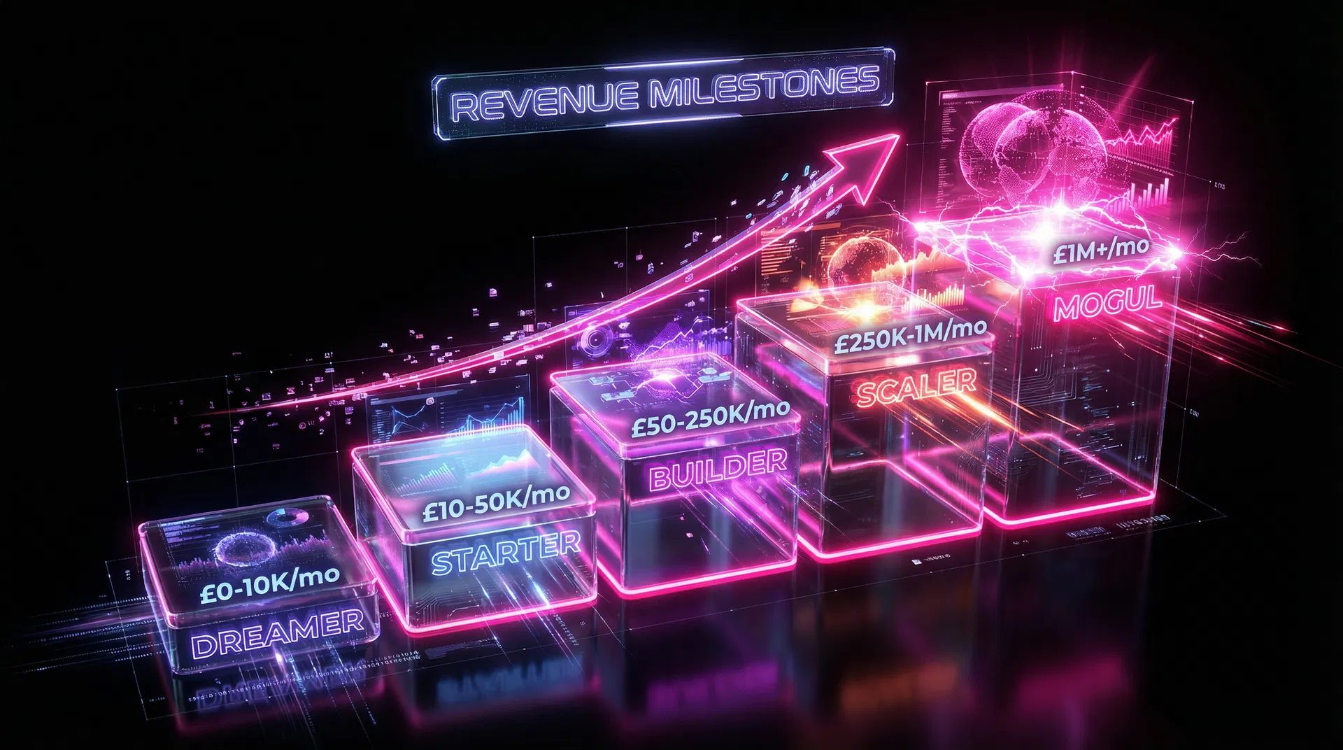 Revenue Milestones - key revenue targets at each level of the hierarchy