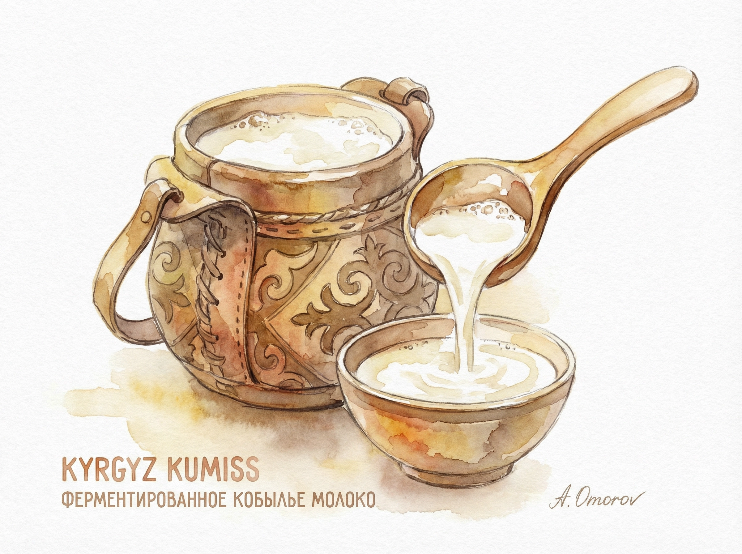 草原の恵み、キルギスで出会う神秘の発酵乳クミス