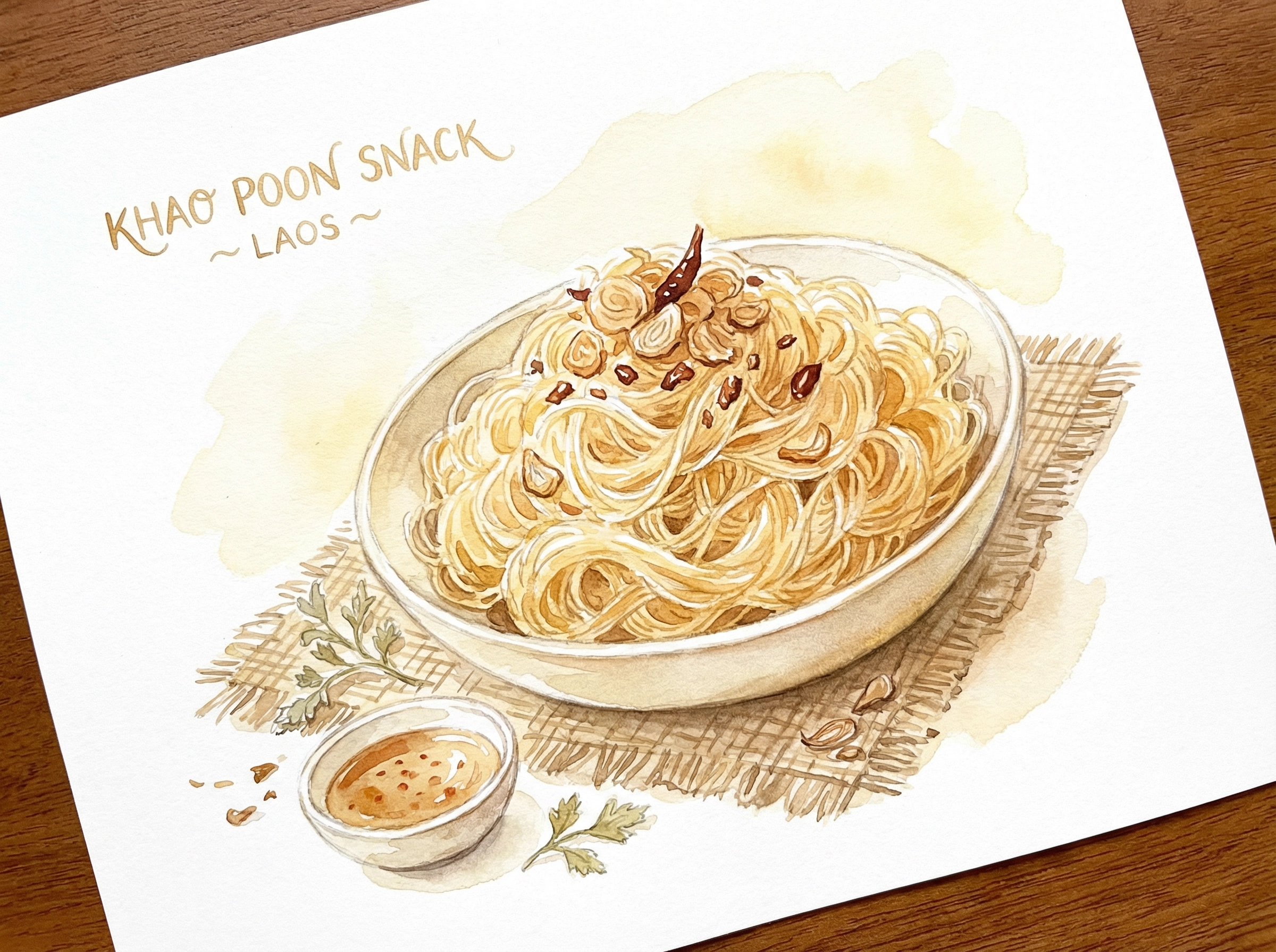 ラオスの風を感じる、米麺が奏でる軽やかなサクサク音