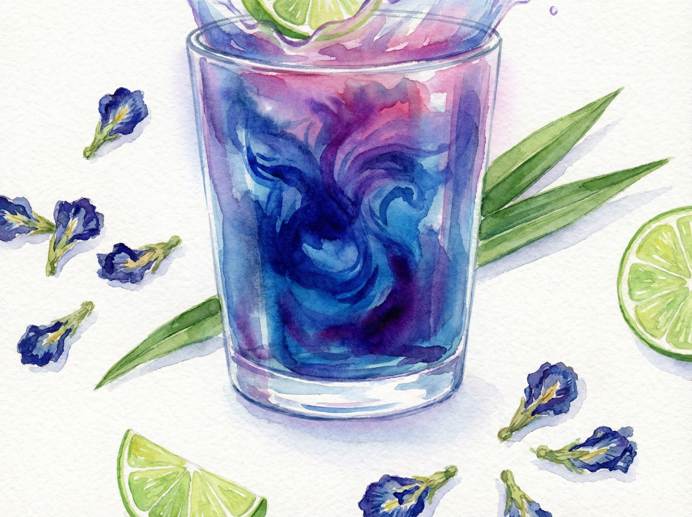 マレーシアの空を映す一杯：心癒される青い魔法、バタフライピーティー