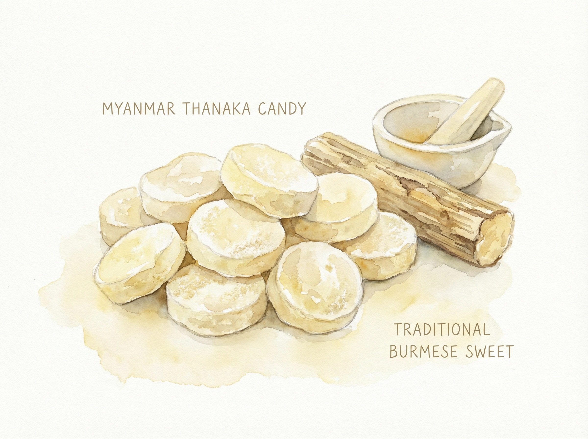 ミャンマーの風を感じる、タナカの優しい香り広がるキャンディ