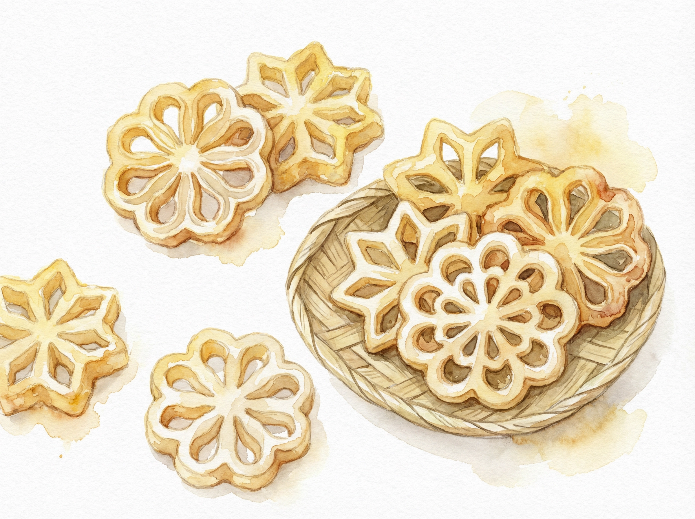 太陽の輝きを閉じ込めた、スリランカの米粉菓子コキス