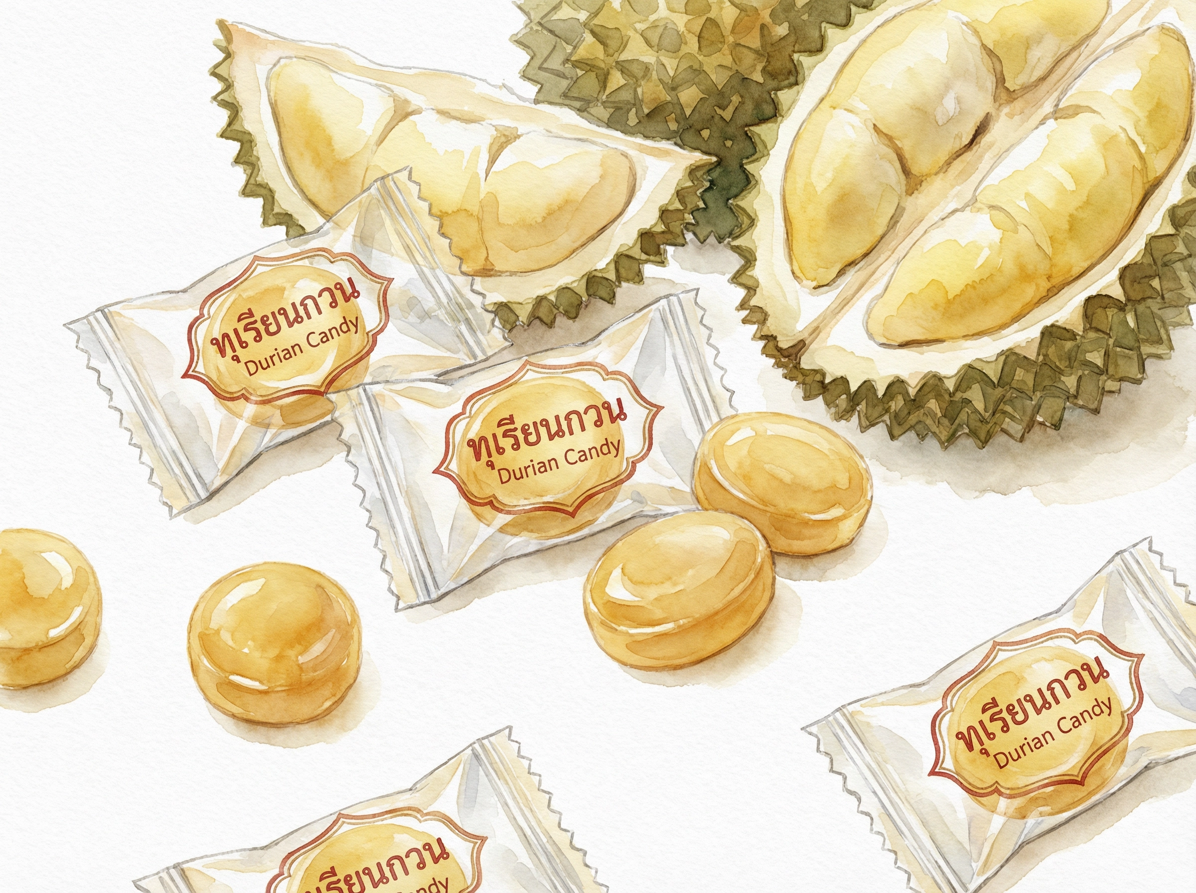 南国の魔法、一口で広がるタイのドリアンキャンディ