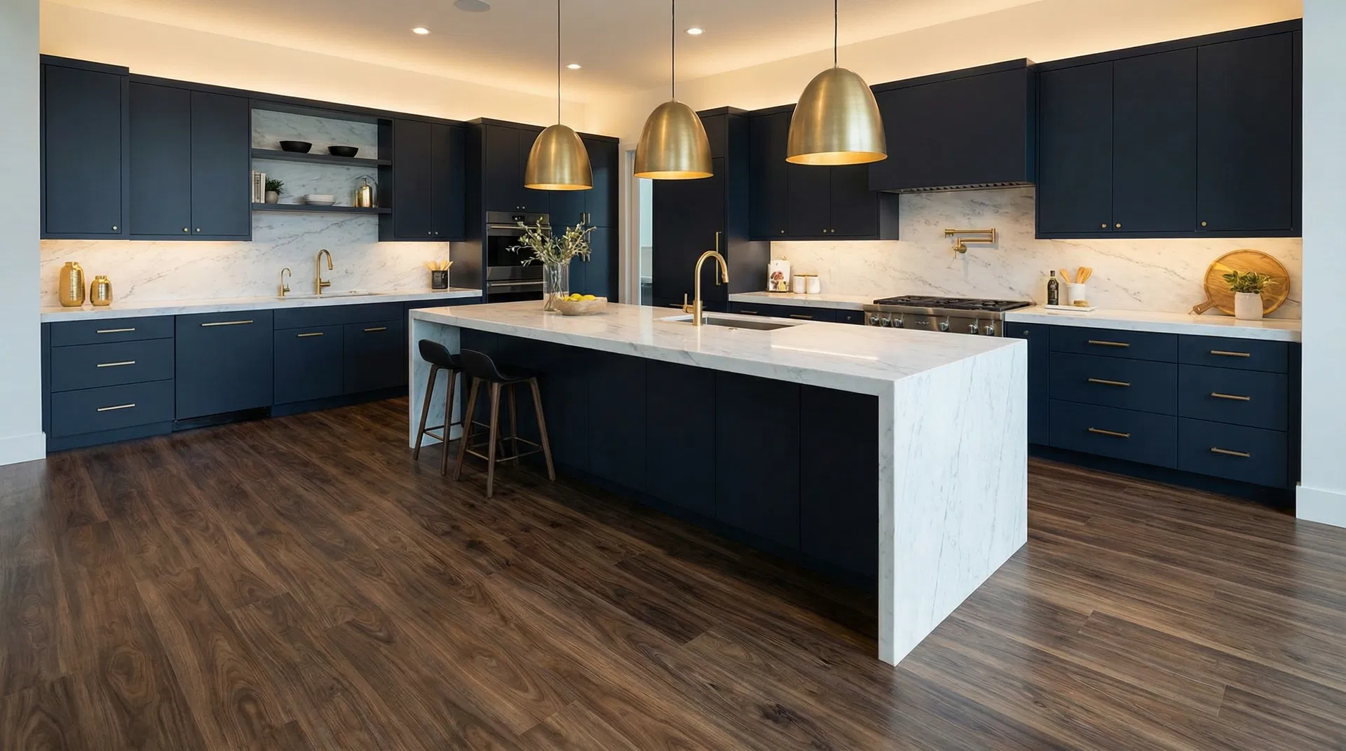 Luxury kitchen with premium vinyl flooring