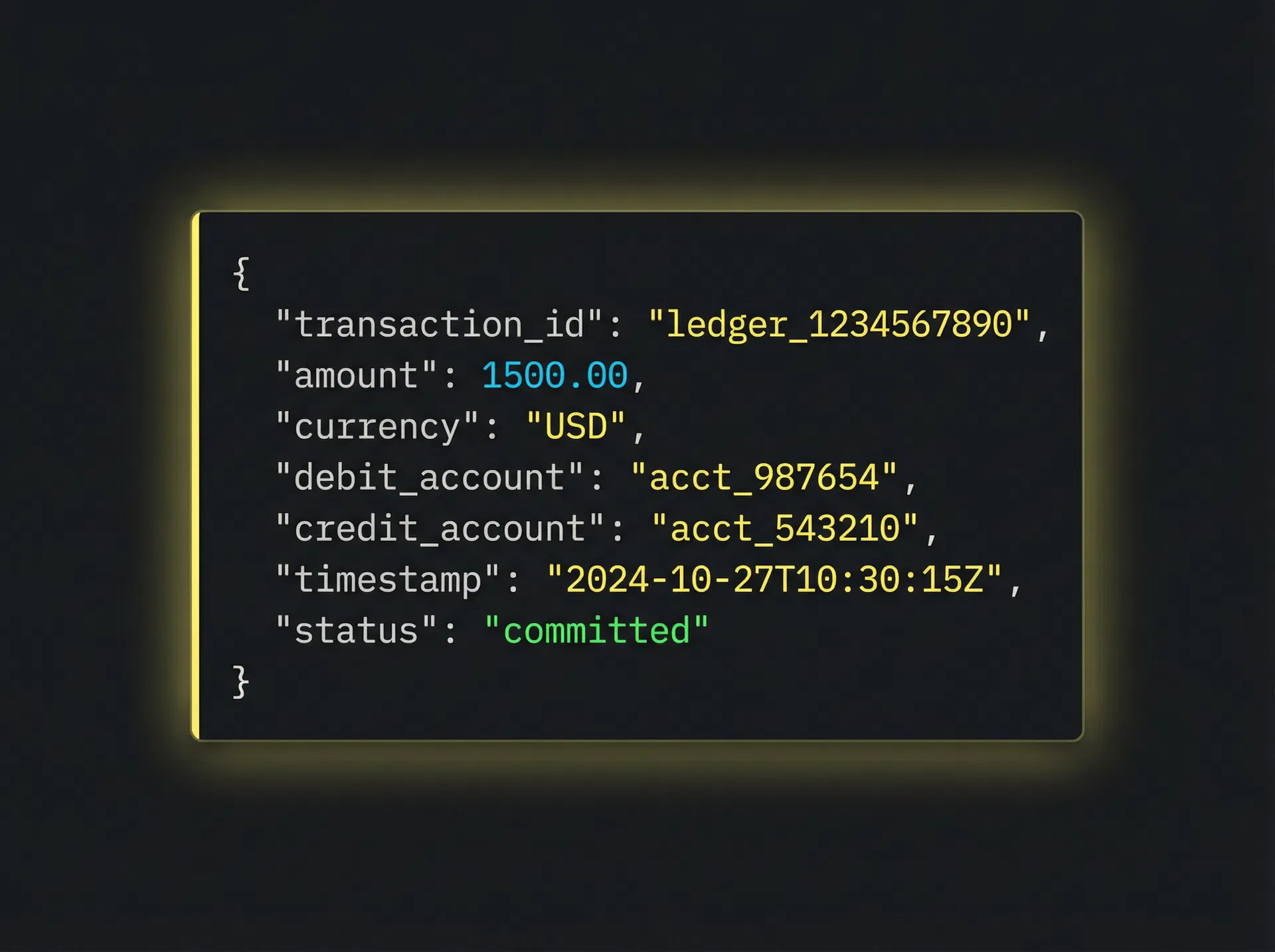 Ledger transaction code example